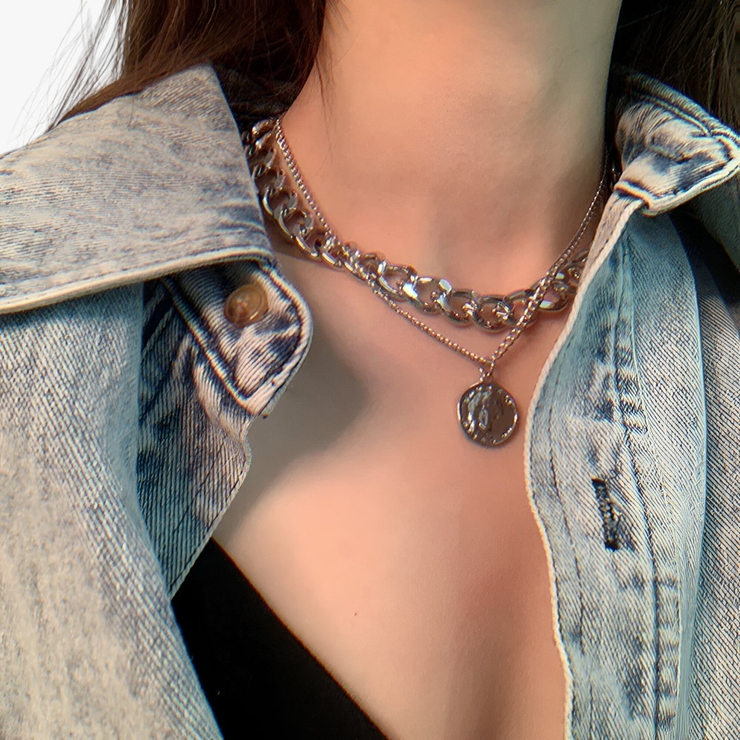 Genevieve | Collana con Monete a Più Strati - - Necklace NECKLACES Necklaces for Women - Concept Palermo