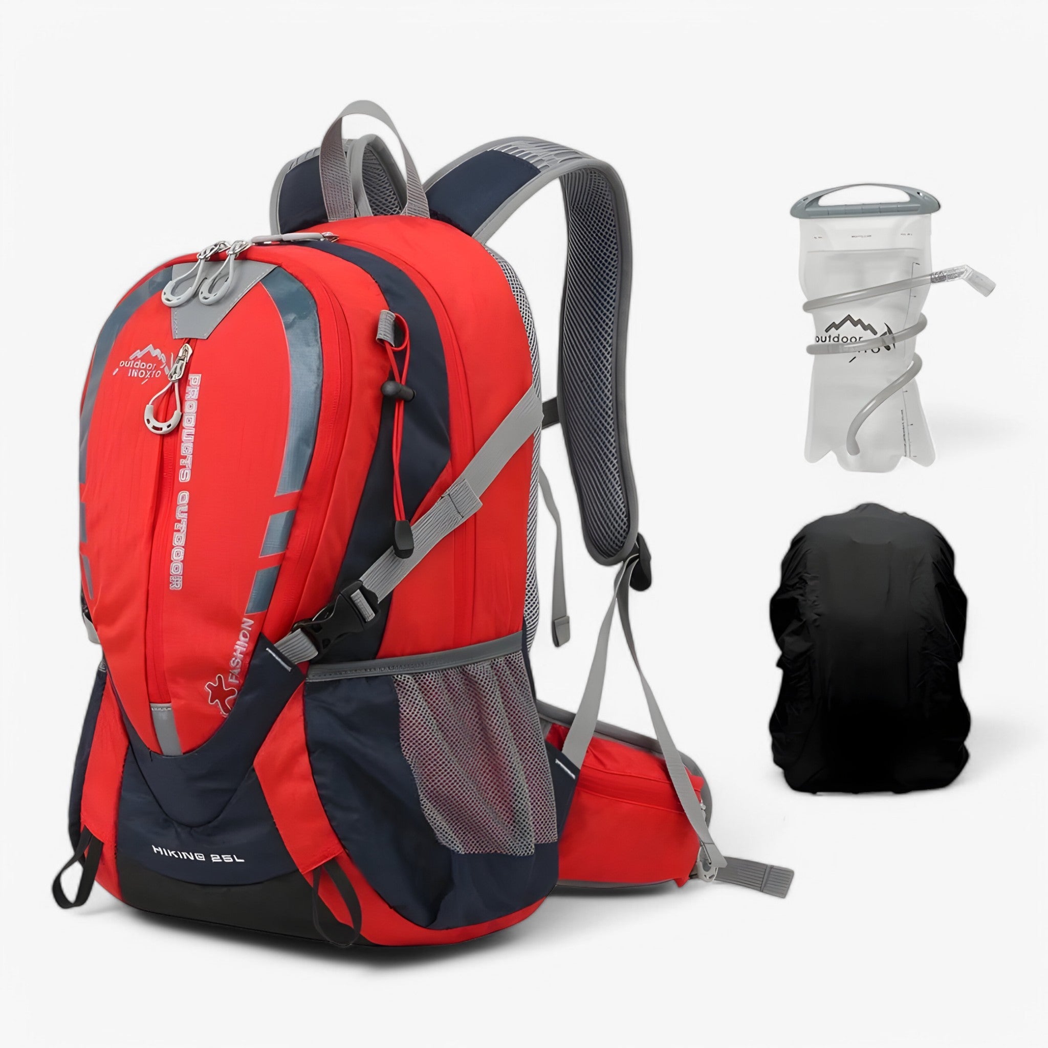 Arthur | Zaino idrico da 25L - Rosso 2L Copertura pioggia - - Concept Palermo
