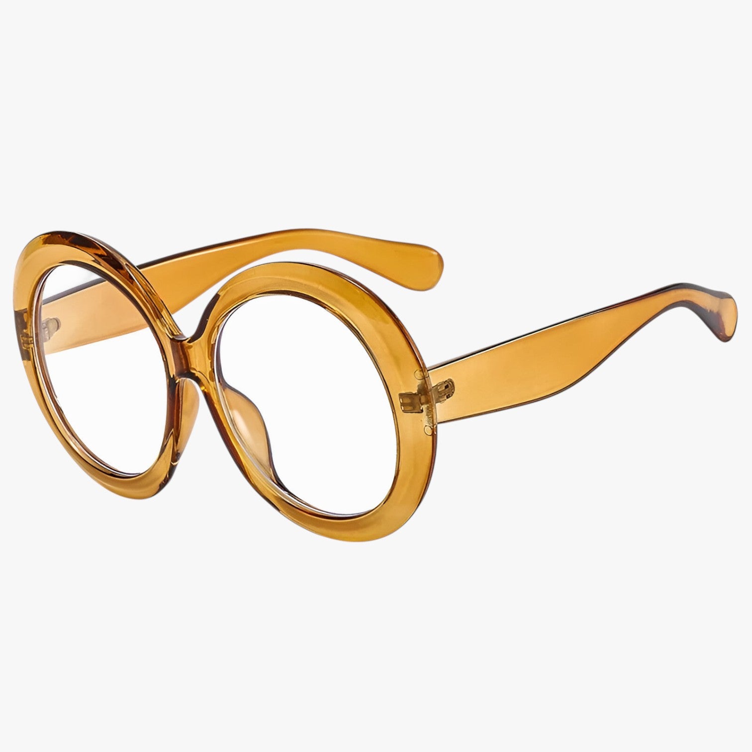 Daphne | Occhiali da sole rotondi oversize di lusso - C8 Tè Trasparente Come nella foto - Fashion Sunglasses Round Sun Glasses sun glasses Sunglasses - Concept Palermo