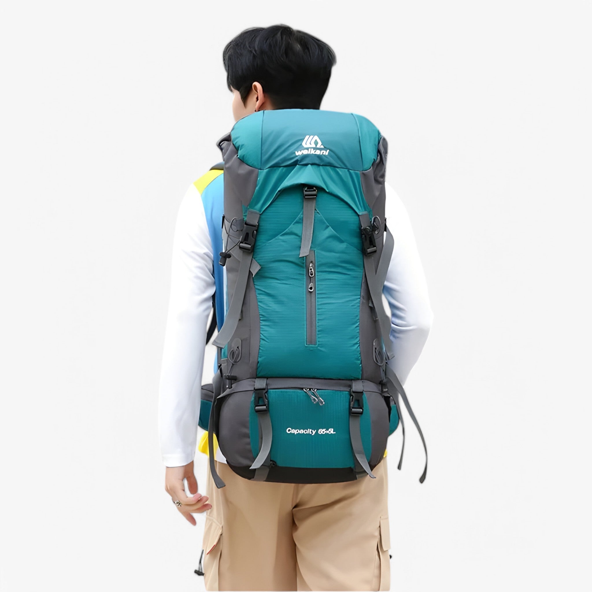 Zaino da campeggio in nylon da 70L con copertura antipioggia - - 70L backpack hiking backpacks travel backpacks - Concept Palermo