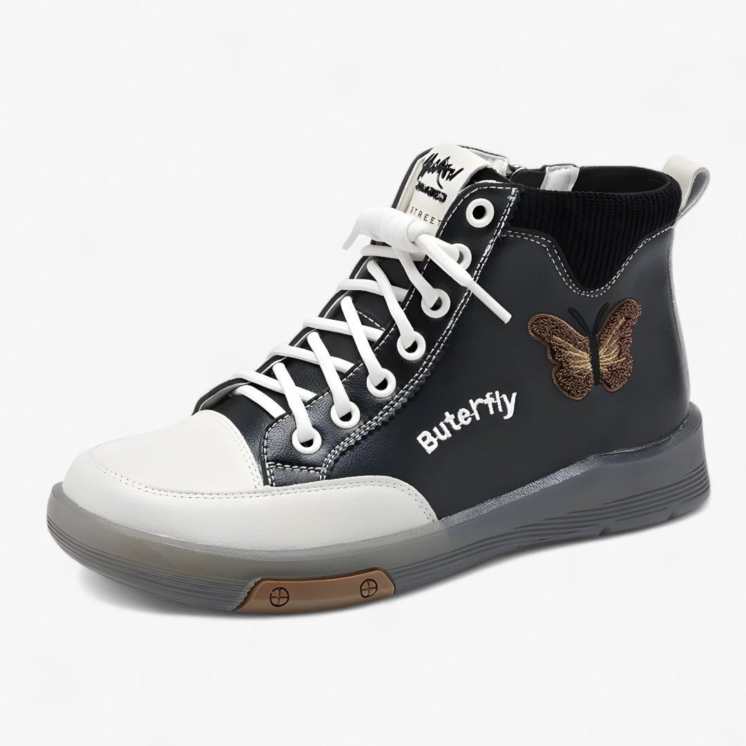 Diana | Stivaletti bianchi in vera pelle stile sneaker – Casual e raffinati per ogni giorno - Nera - shoes for women Shoes women - Concept Palermo