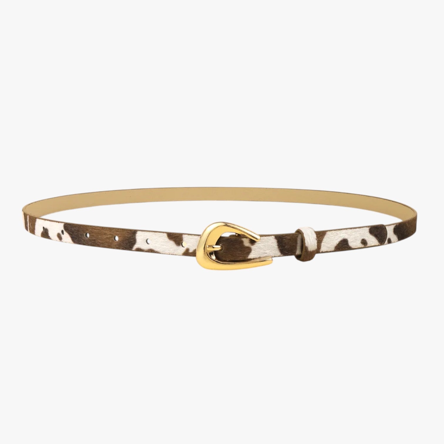 Dorothy | Cintura Gotica Retrò con Fibbia Dorata - Fantasia bianca caffè 110cm - Belts waist belt for women Womens belt - Concept Palermo