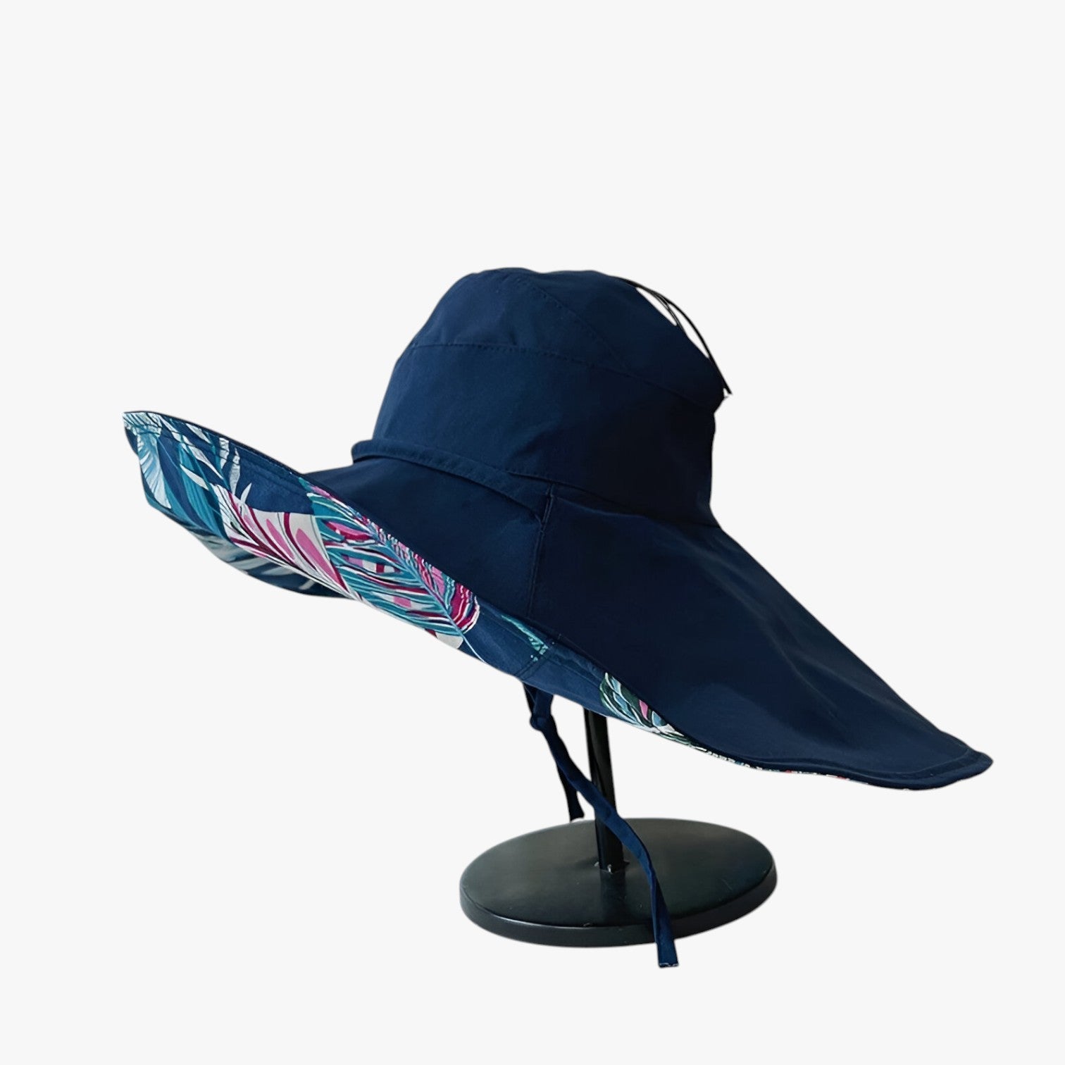 Marjorie | Cappello estivo con tesa larga – Massima protezione UV in stile Boho - Blu Marino L - beach hat Hat for girls summer hat sun hat Sun Hats women hat - Concept Palermo