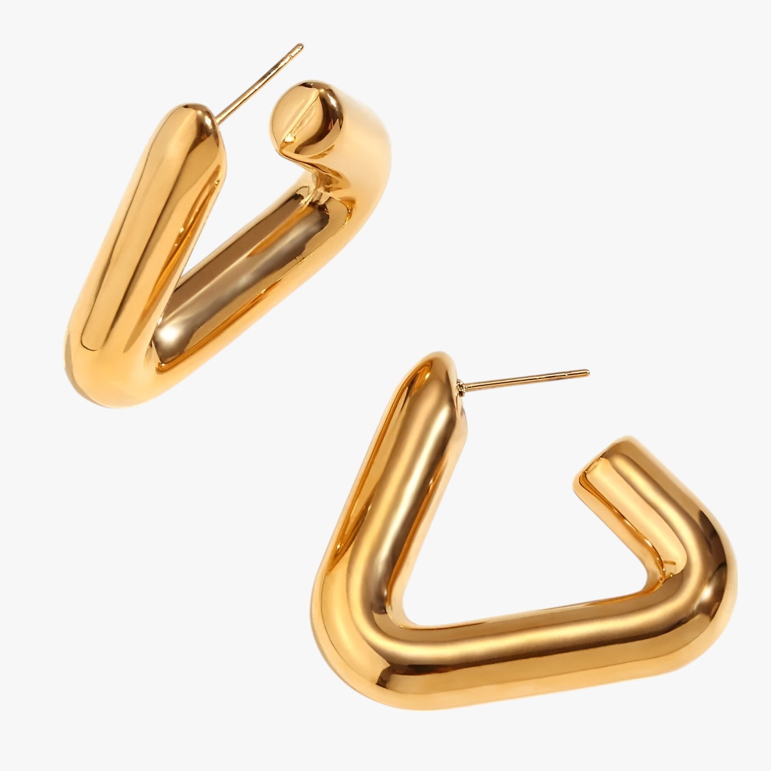 Alana | Orecchini a Triangolo Geometrico in Oro - Eleganti e Sostenibili - - Accessories Jewelry EARRINGS - Concept Palermo