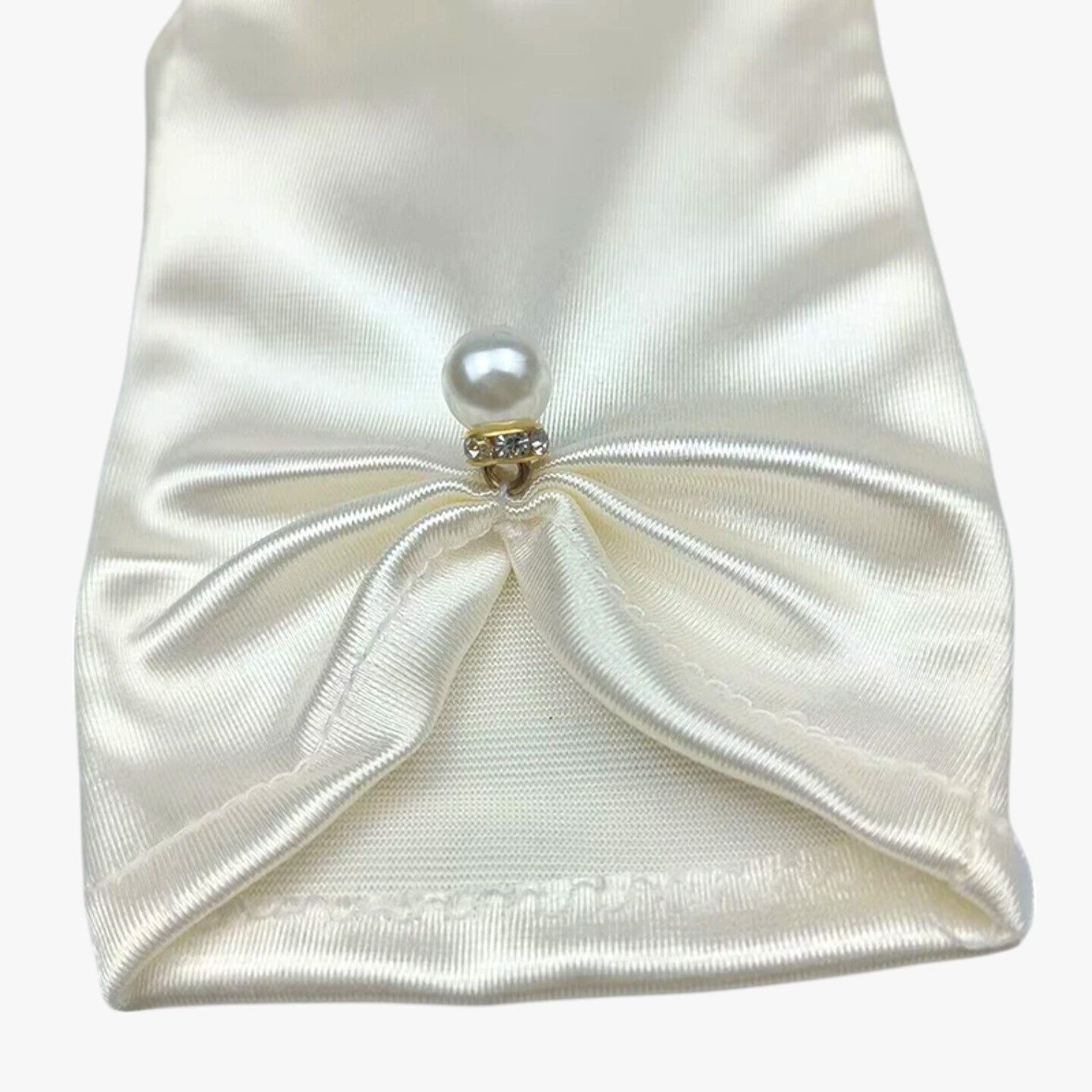 Leila | Guanti Eleganti in Satin con Perle Perfetti per Cerimonie e Occasioni Speciali - - gloves - Concept Palermo