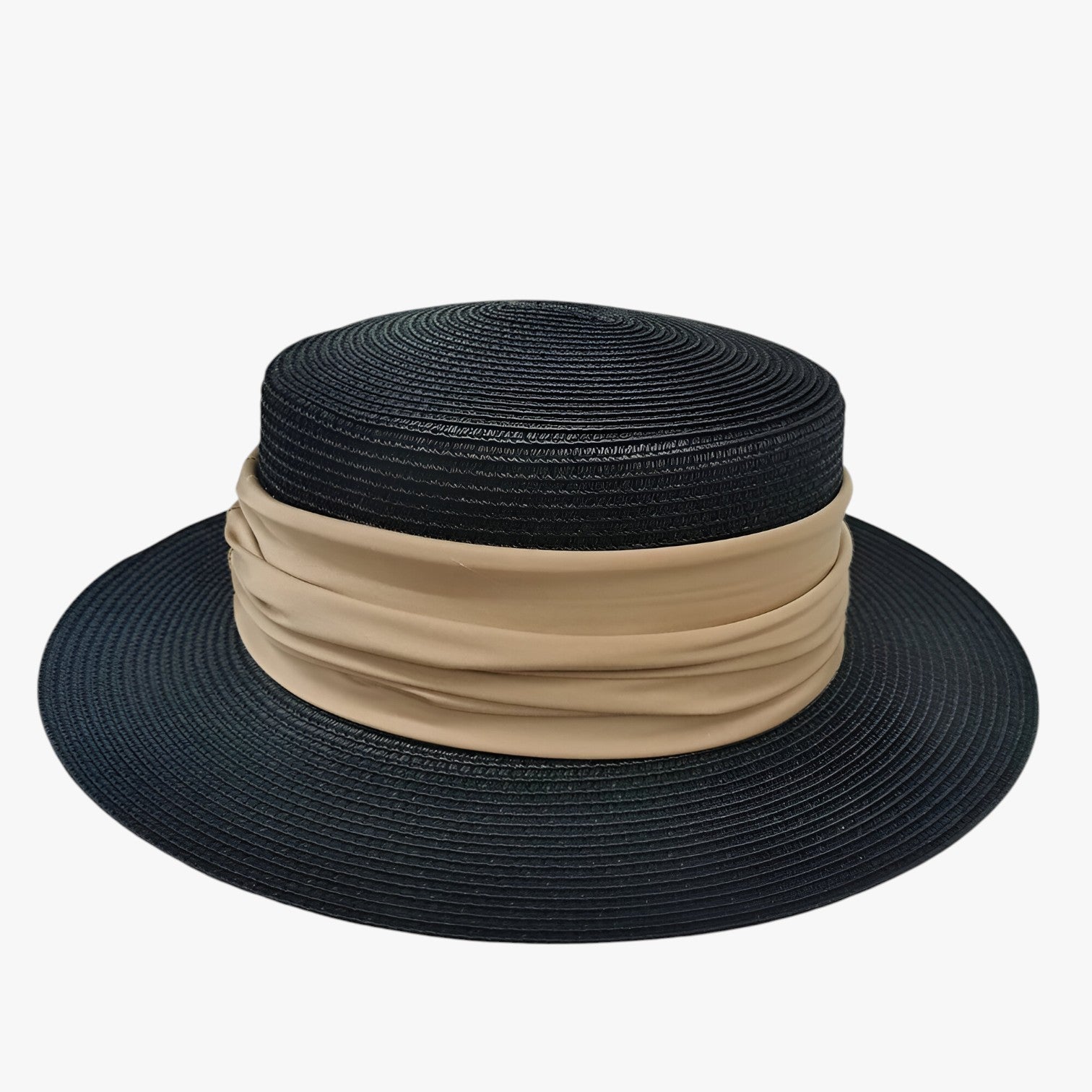 Gretchen | Chic e Protetto: Cappello da spiaggia Fedora estivo con bordo largo - Nero Khaki 54-58cm - Hat for girls summer hat Sun Hats women hat - Concept Palermo