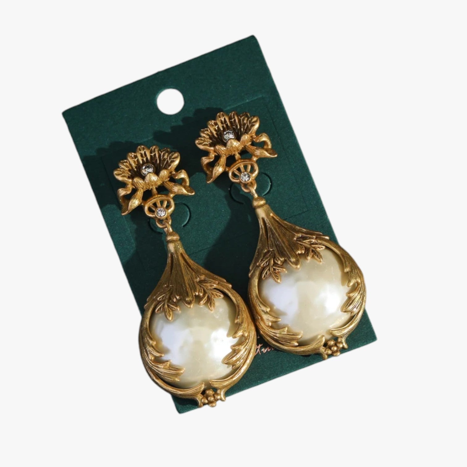 Zaria | Orecchini Pendenti Vintage con Perle Eleganza Floreale in Oro Antico - Oro - EARRINGS Earrings for Women Girls New Fashion Earrings womens earring - Concept Palermo