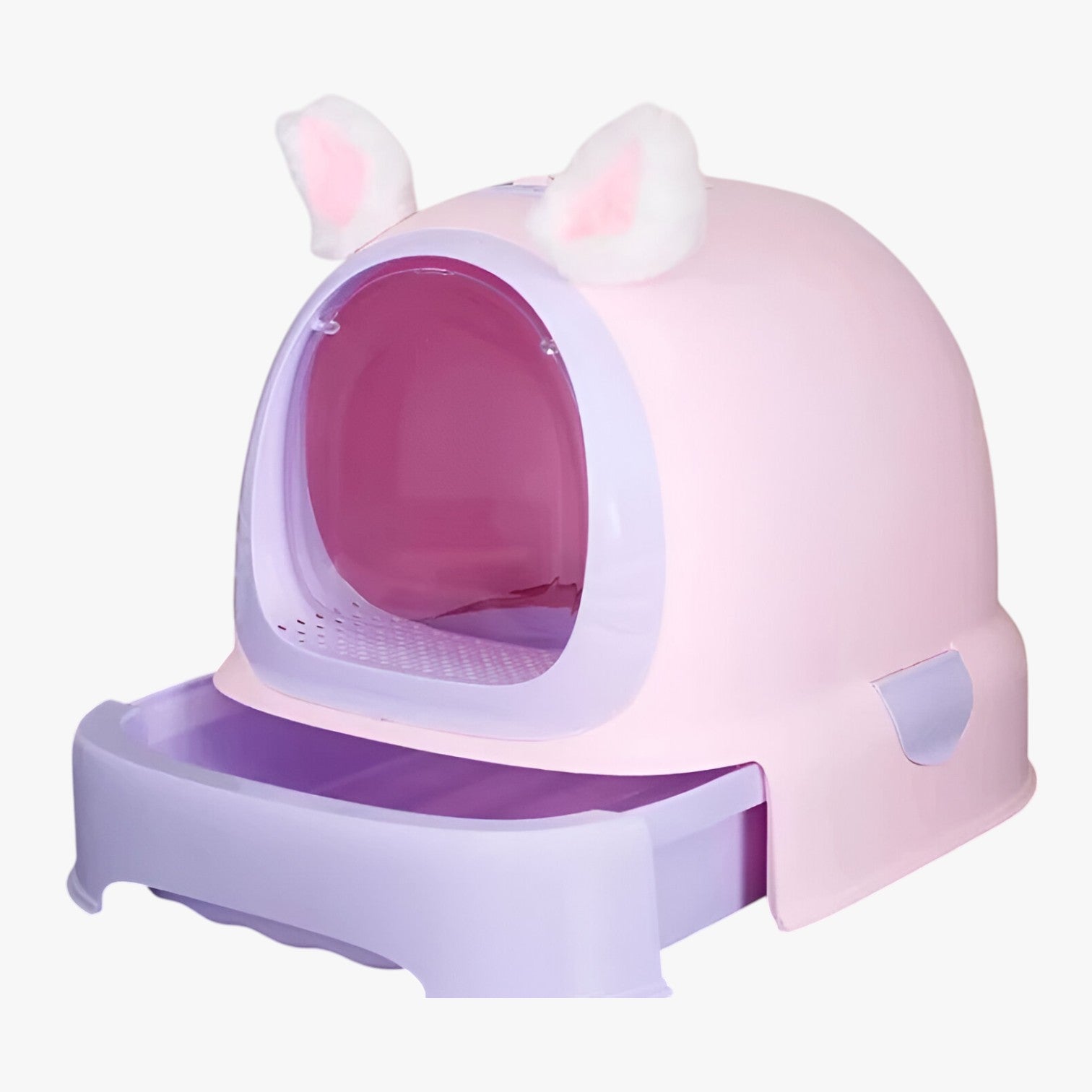 Candace | Lettiera per gatti impermeabile con cassetto contro odori e disordine - Viola da sogno 52 42 40cm - animali domestici - Concept Palermo