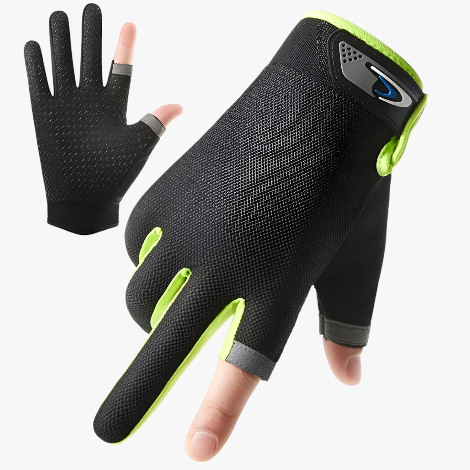 Lenard | Guanti antiscivolo con dita per il taglio per presa e comfort - Verde - gloves mens accessory - Concept Palermo