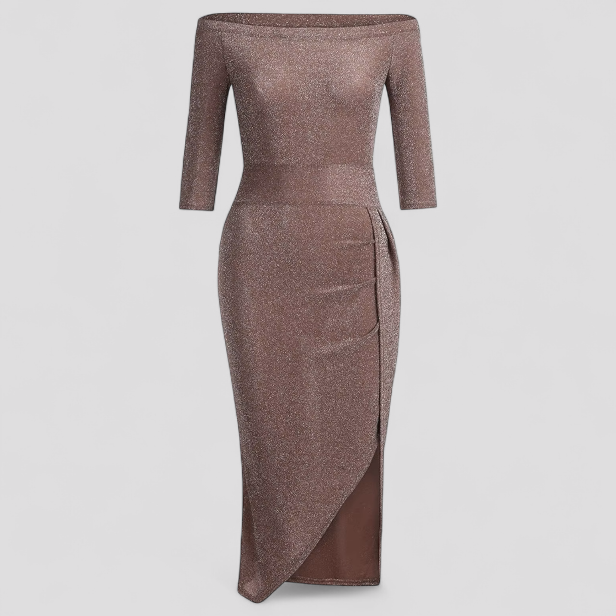 Alwinna - Abito elegante con spalle scoperte - Marrone - - Concept Palermo
