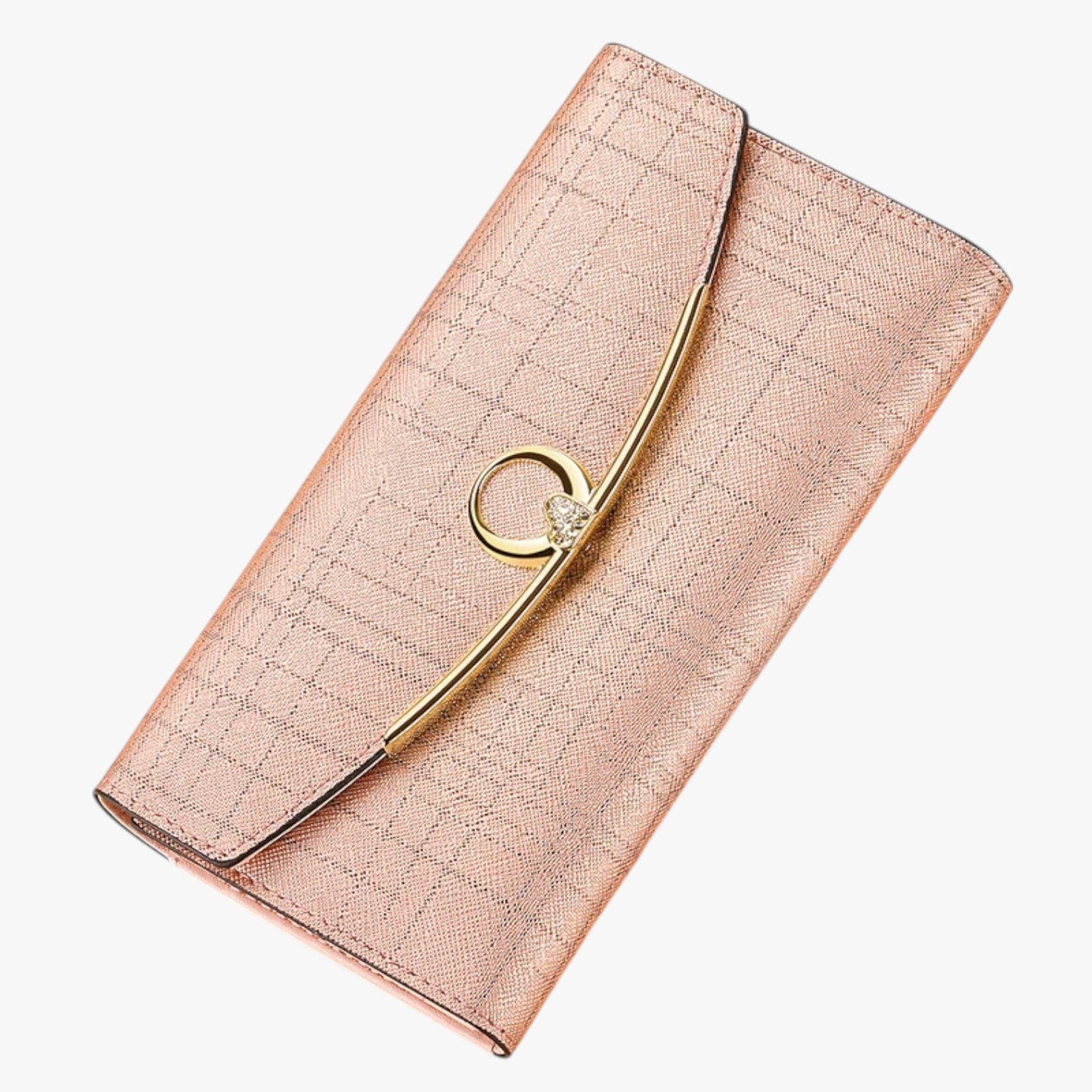 Zariyah | Elegante portafoglio lungo in pelle con grande capacità - Rosa Oro - elegant wallet wallet wallets womens wallet - Concept Palermo