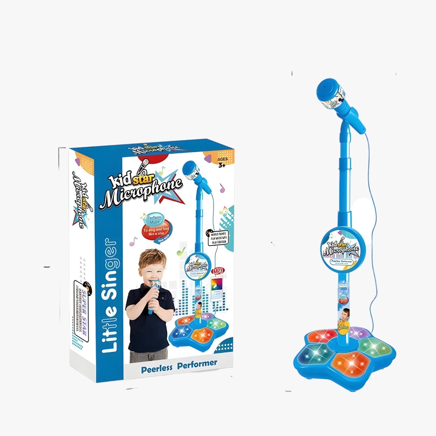 Chiara | Microfono per bambini con supporto – Cantare, imparare e giocare - Blu - toys toys & gifts toys for kids - Concept Palermo