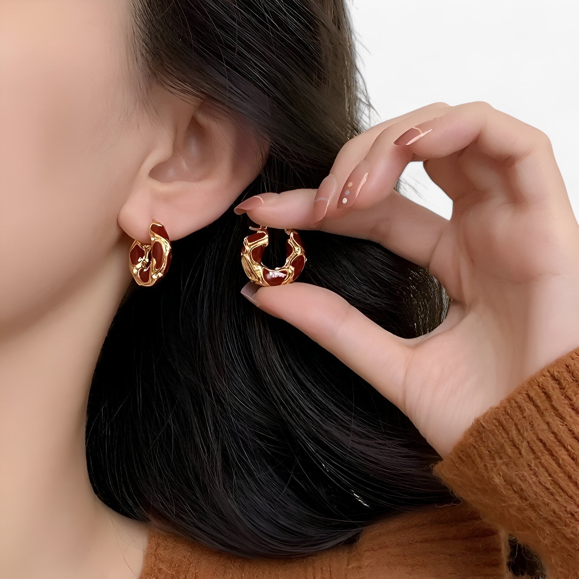 Micah| Orecchini a cerchio con smalto vintage - Lusso di tendenza - - Earrings Gift Gifts for women WOMEN - Concept Palermo