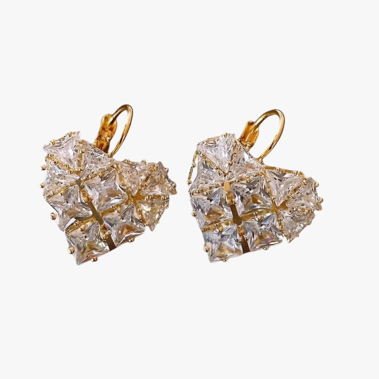 Amélie | Orecchini a forma di cuore di lusso francese con zirconia - - Accessories Jewelry EARRINGS - Concept Palermo