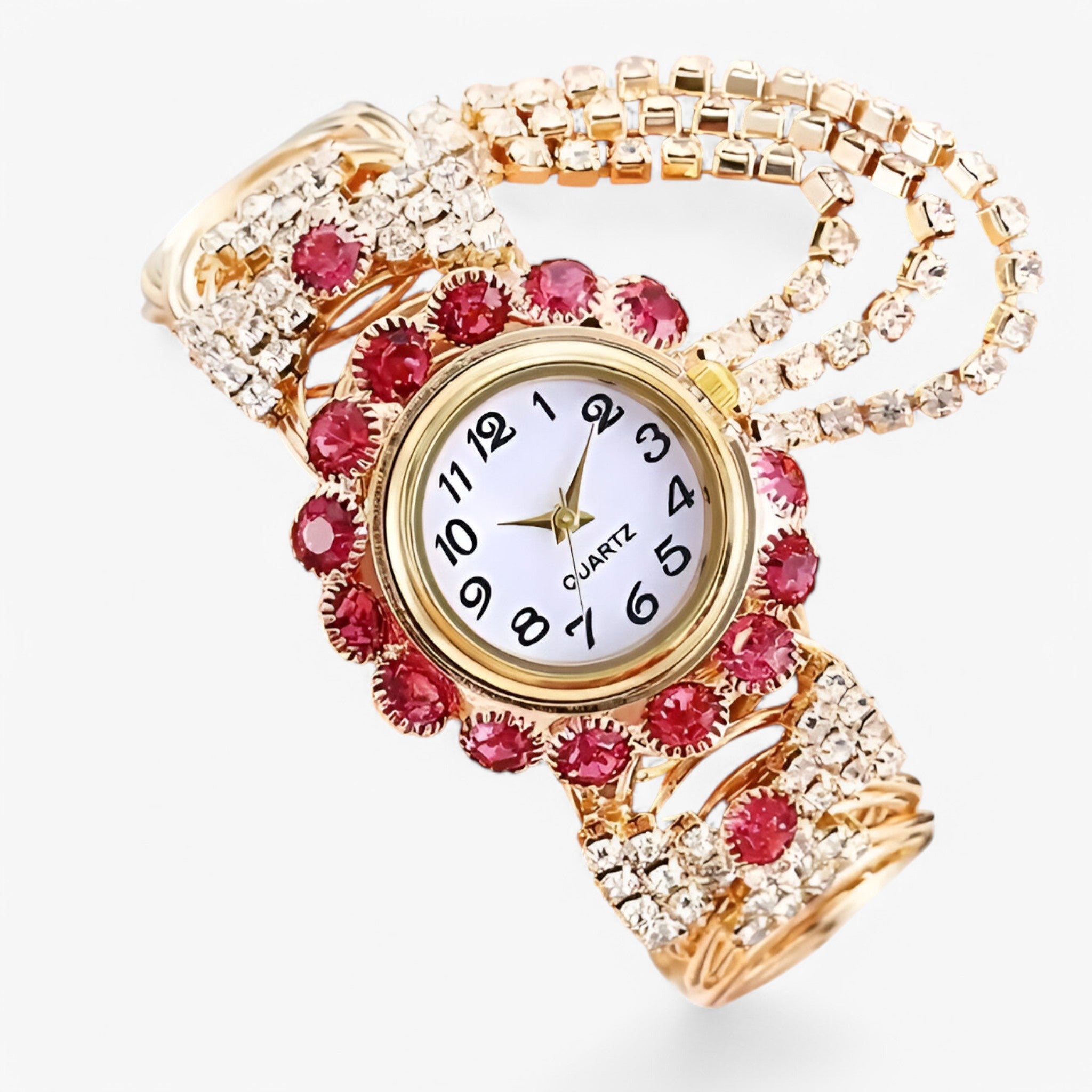 Iris | Orologio al quarzo con strass e cinturino in acciaio - - female watch watch for women - Concept Palermo