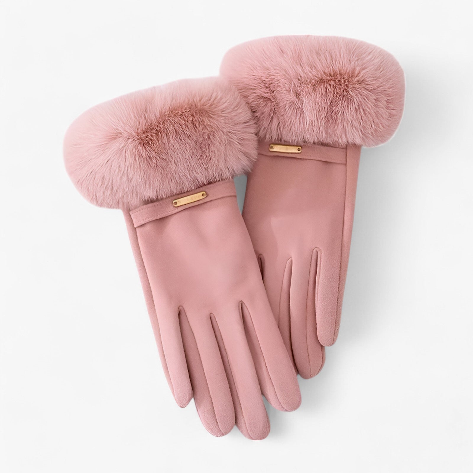 Emma | Guanti Touchscreen Eleganti per Giornate Invernali Calde - Rosa Una taglia - gloves winter gloves Women fashion - Concept Palermo