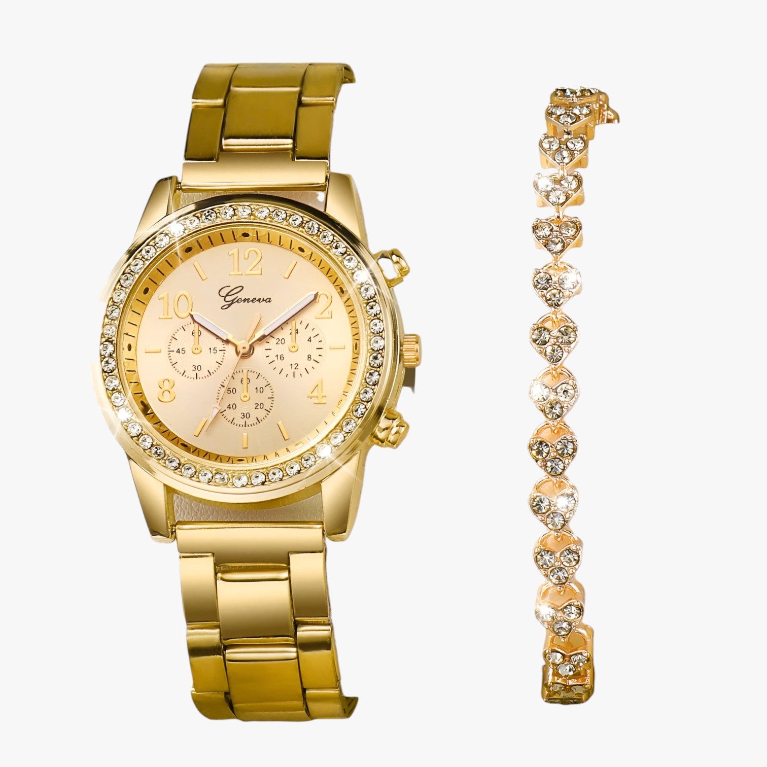 Khloe | Elegante orologio con bracciale in oro e diamanti - Oro - female watch ladies watch watch for women watches wrist watches for women - Concept Palermo