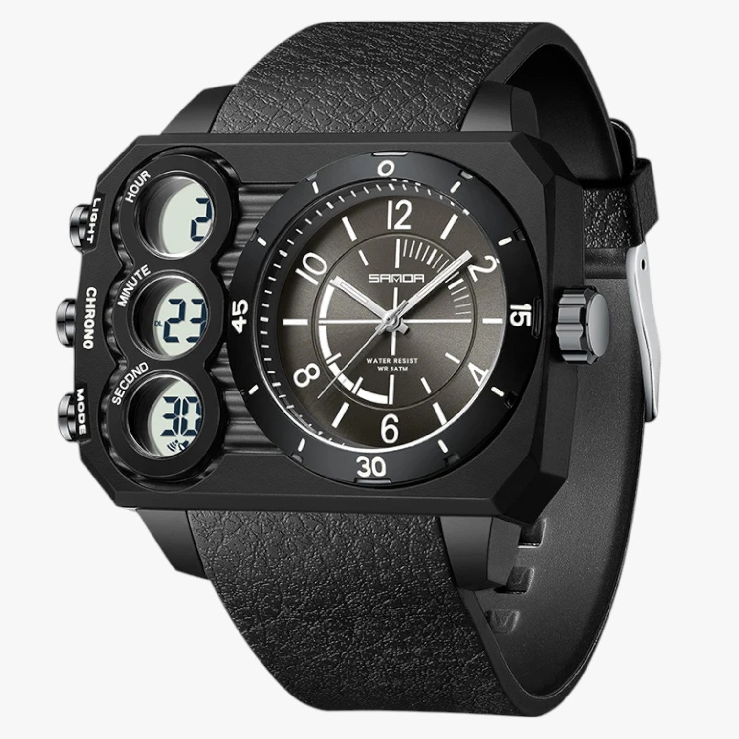Zain | Orologio sportivo con doppio display - Nero - watch watches WATCHES FOR MEN - Concept Palermo