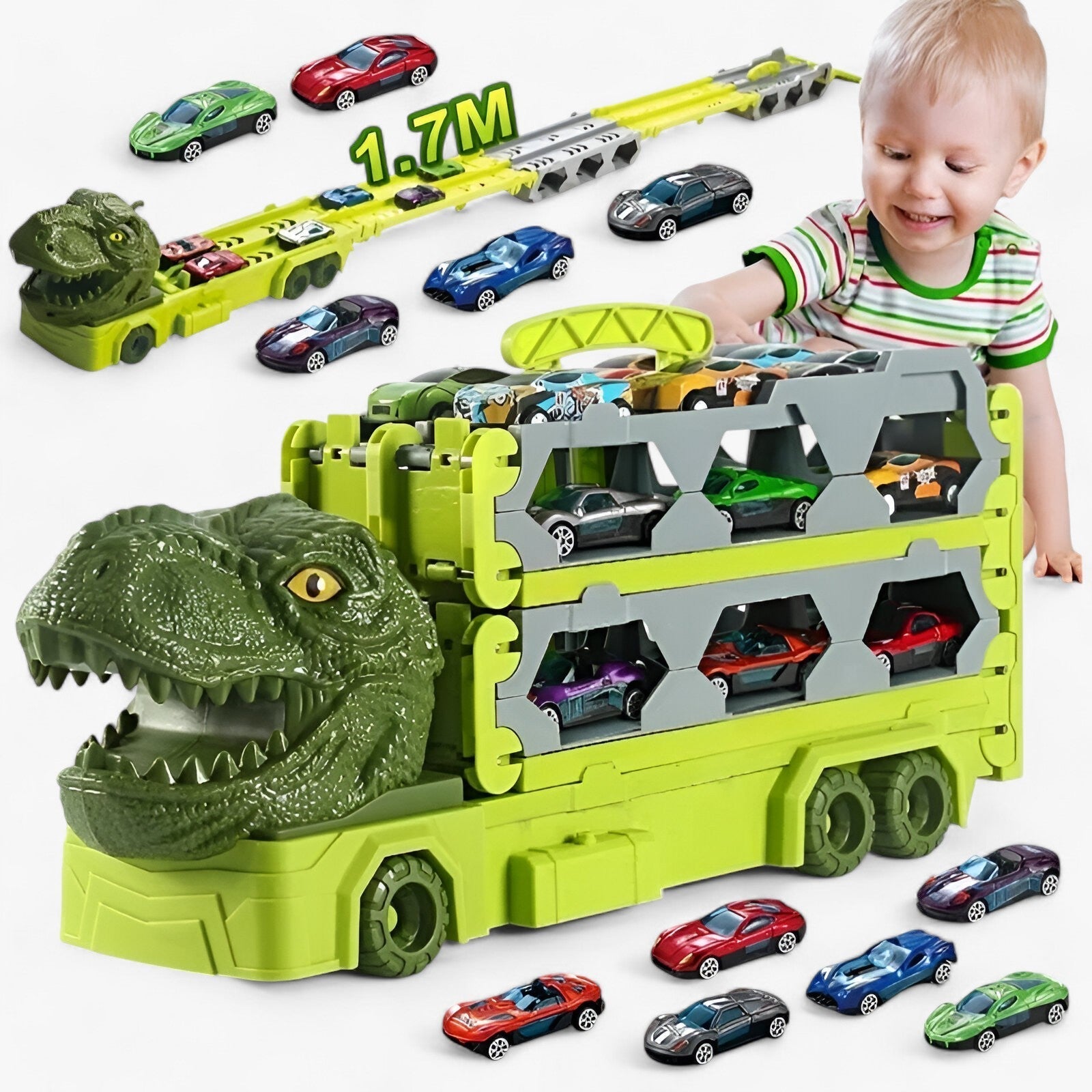 Camion da corsa dei dinosauri Rex - Divertimento senza fine - - Christmas gift gift kids toys toys toys & gifts - Concept Palermo