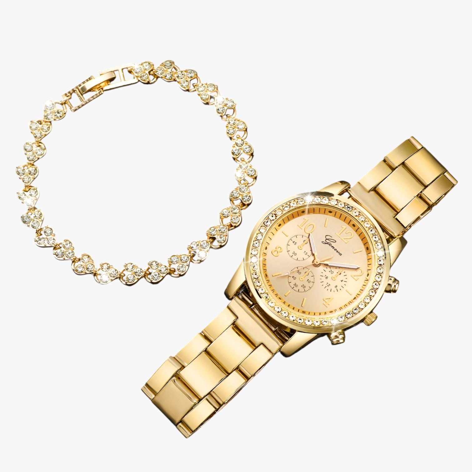 Khloe | Elegante orologio con bracciale in oro e diamanti - - female watch ladies watch watch for women watches wrist watches for women - Concept Palermo