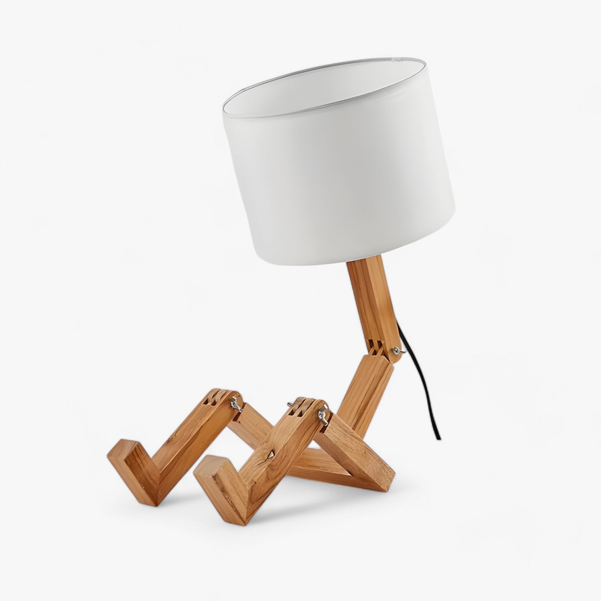 Lampada robot in legno | Lampada da tavolo creativa - stile scandinavo moderno per la lettura e la decorazione - Paralume 2 - home Home accessories Home Decor - Concept Palermo