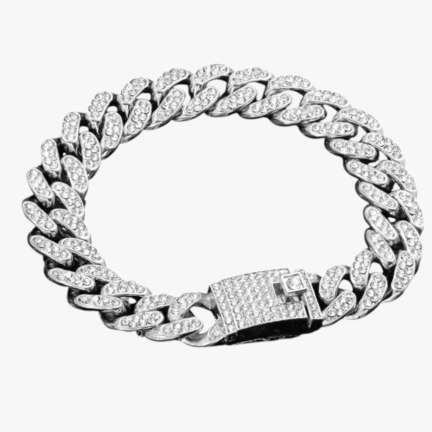 Emery | Bracciale Tennis con Ciondoli Cuore & Cristallo – Eleganza Hip Hop per Ogni Occasione - Argento 4 - BRACELET BRACELET FOR WOMEN BRACELETS bracelets for women women bracelets - Concept Palermo