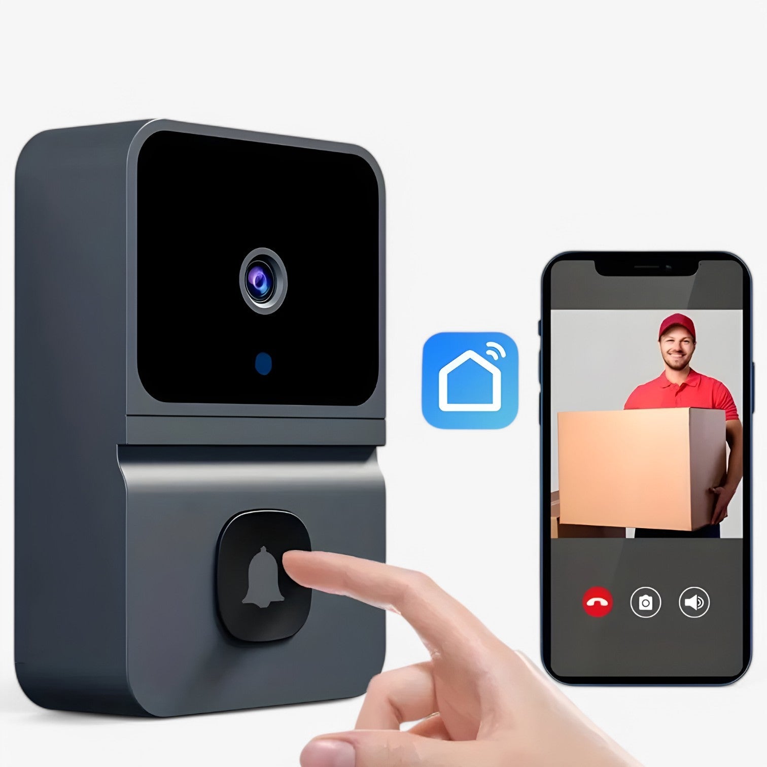 Dalton | Campanello Video WiFi Intelligente con Intercomunicatore Bidirezionale - - camera gadget - Concept Palermo
