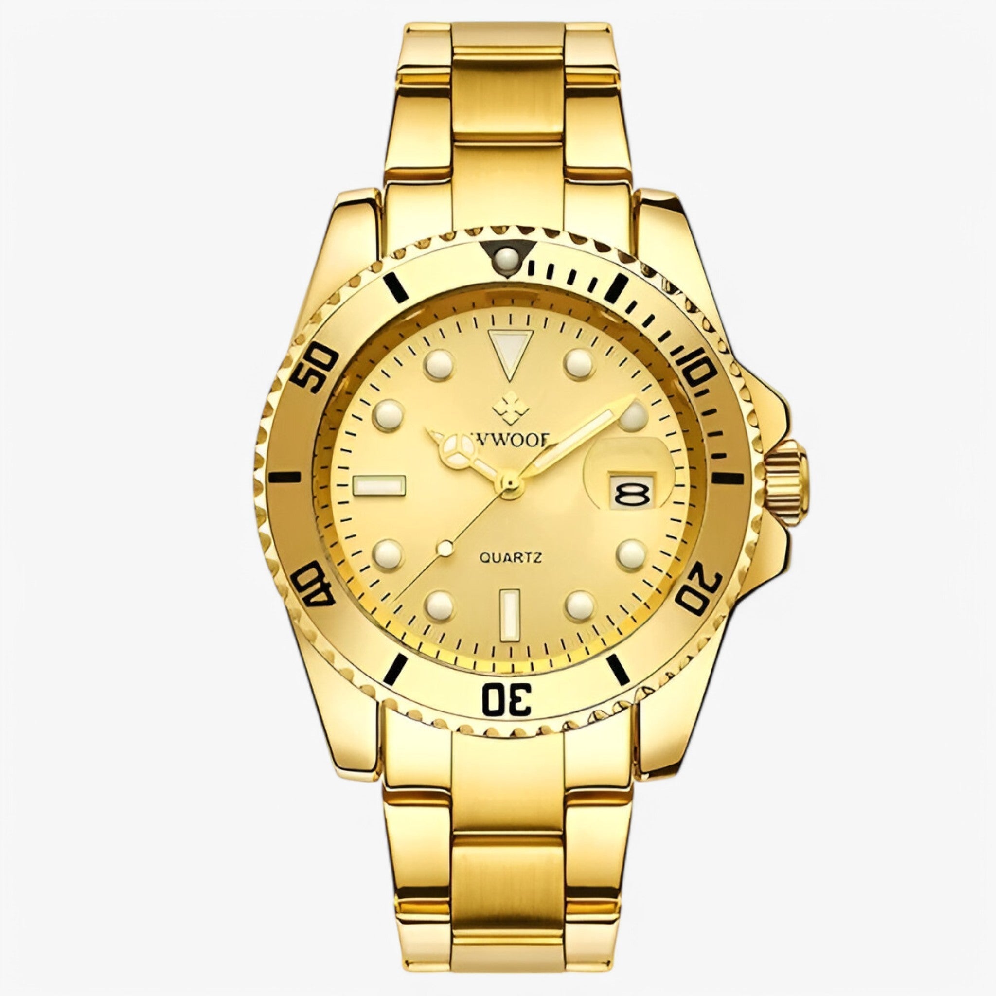 Leeuw | Lussuoso orologio subacqueo impermeabile - Oro Oro - watches WATCHES FOR MEN - Concept Palermo