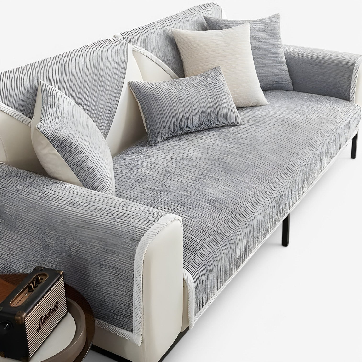 Cade | Copertura per Divano in Chenille Rigata – Protegge e Abbellisce il Tuo Divano - - Home Home & Garden - Concept Palermo