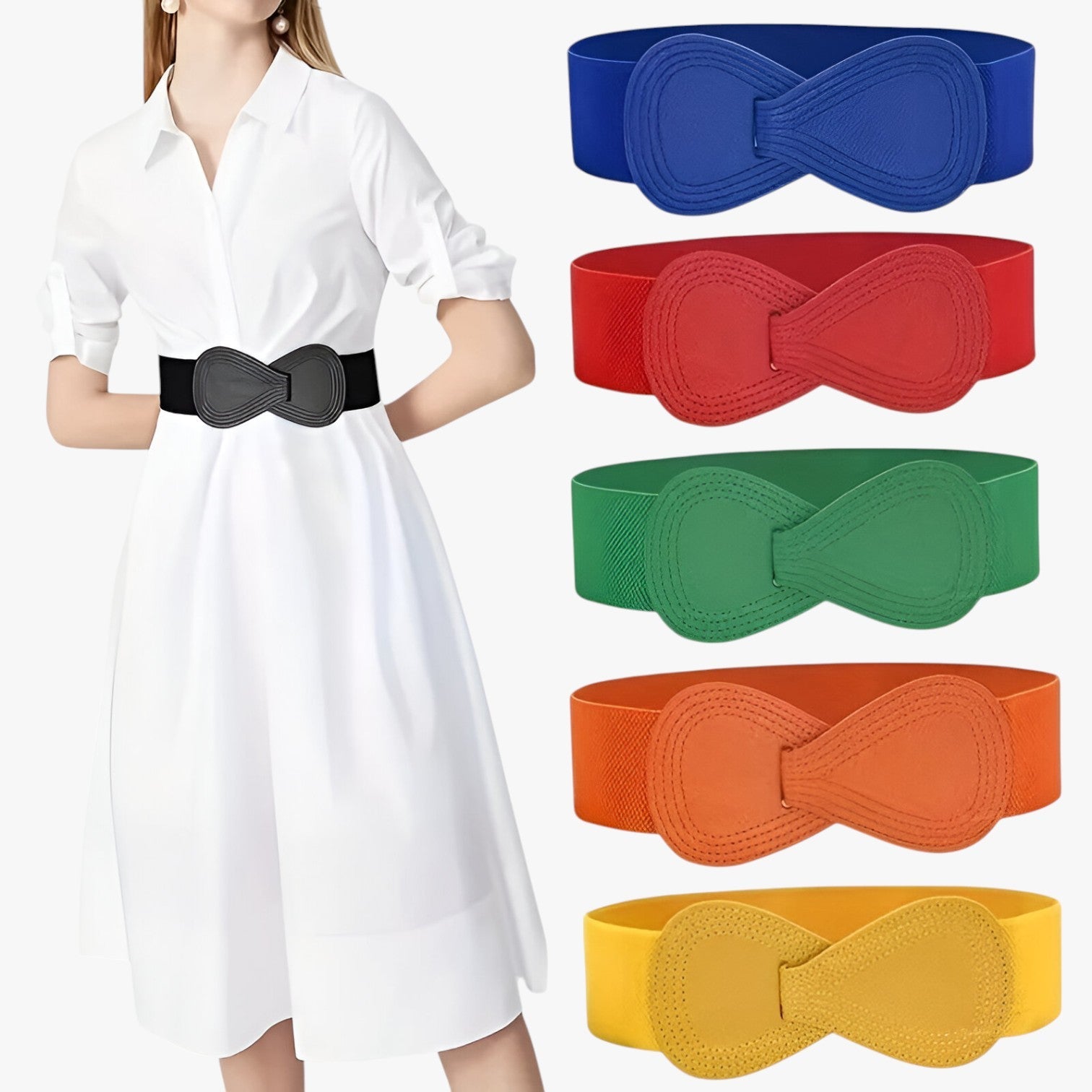 Cora | Abito elegante da donna - vestibilità comoda e vita valorizzante - - belts waist belt for women Womens belt - Concept Palermo