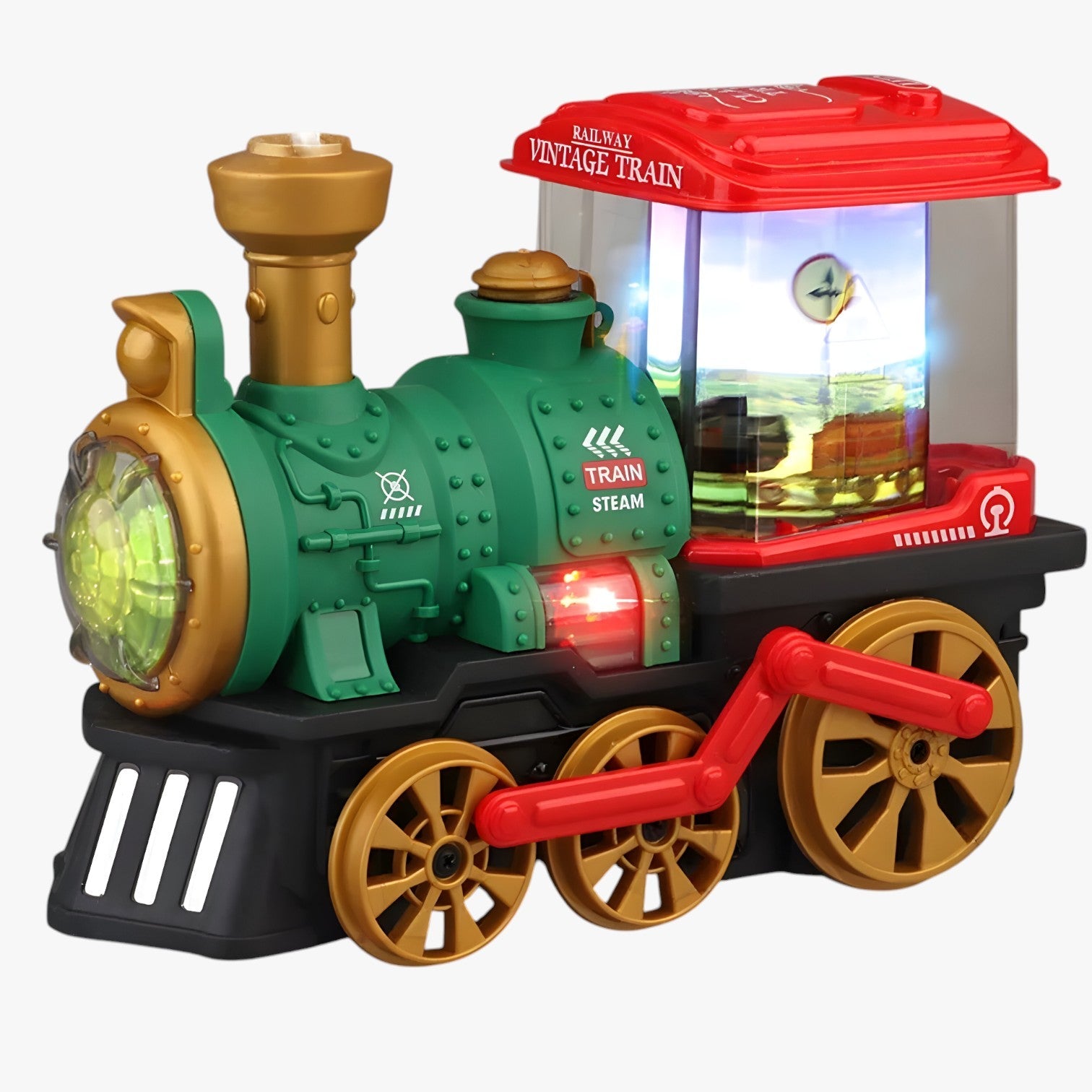 Cosmo | Treno a Vapore Elettrico – Divertimento Realistico per Bambini - Treno verde - toys toys & gifts toys for kids - Concept Palermo
