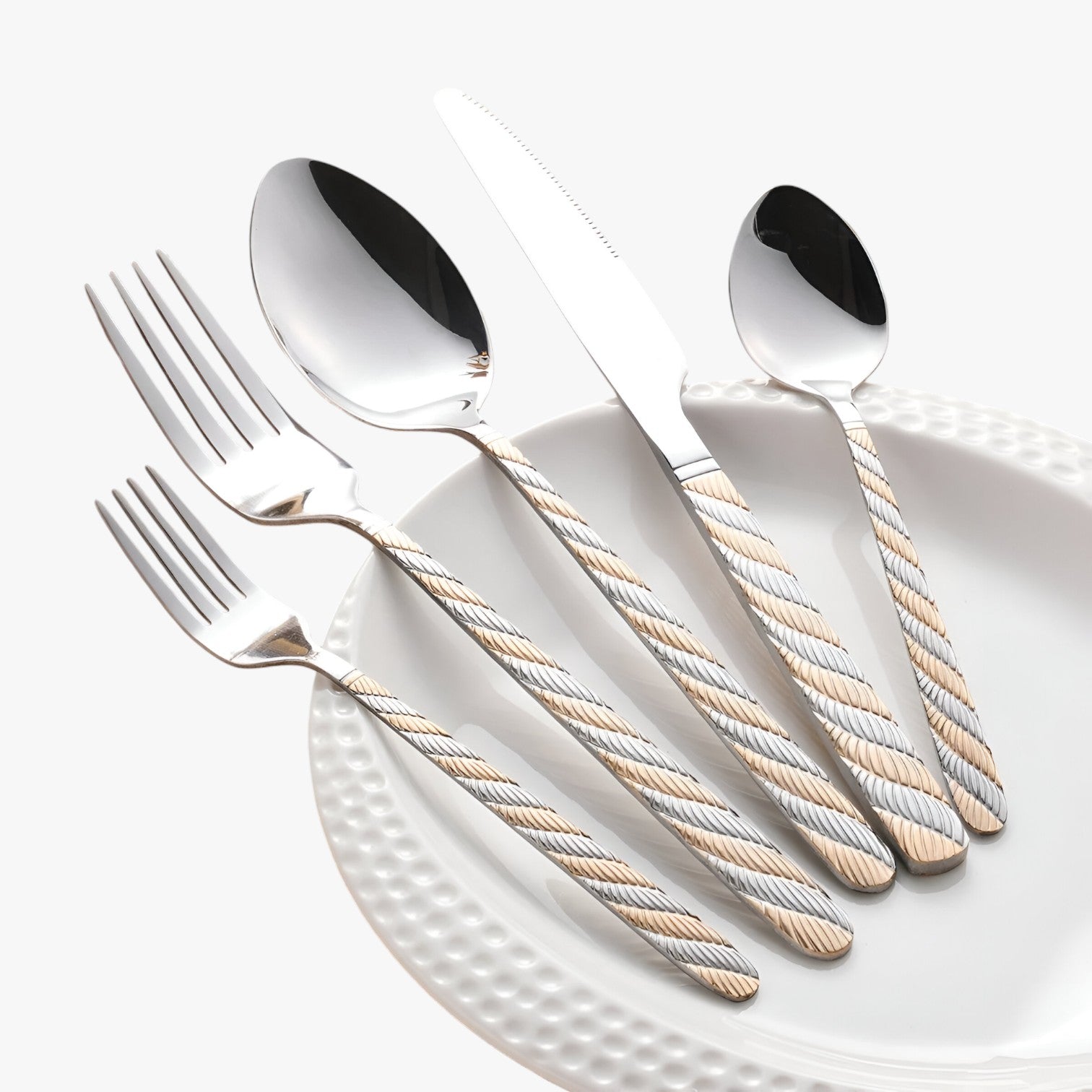 Haley | Set di posate intrecciate in acciaio inox - - Kitchen kitchen utensil - Concept Palermo