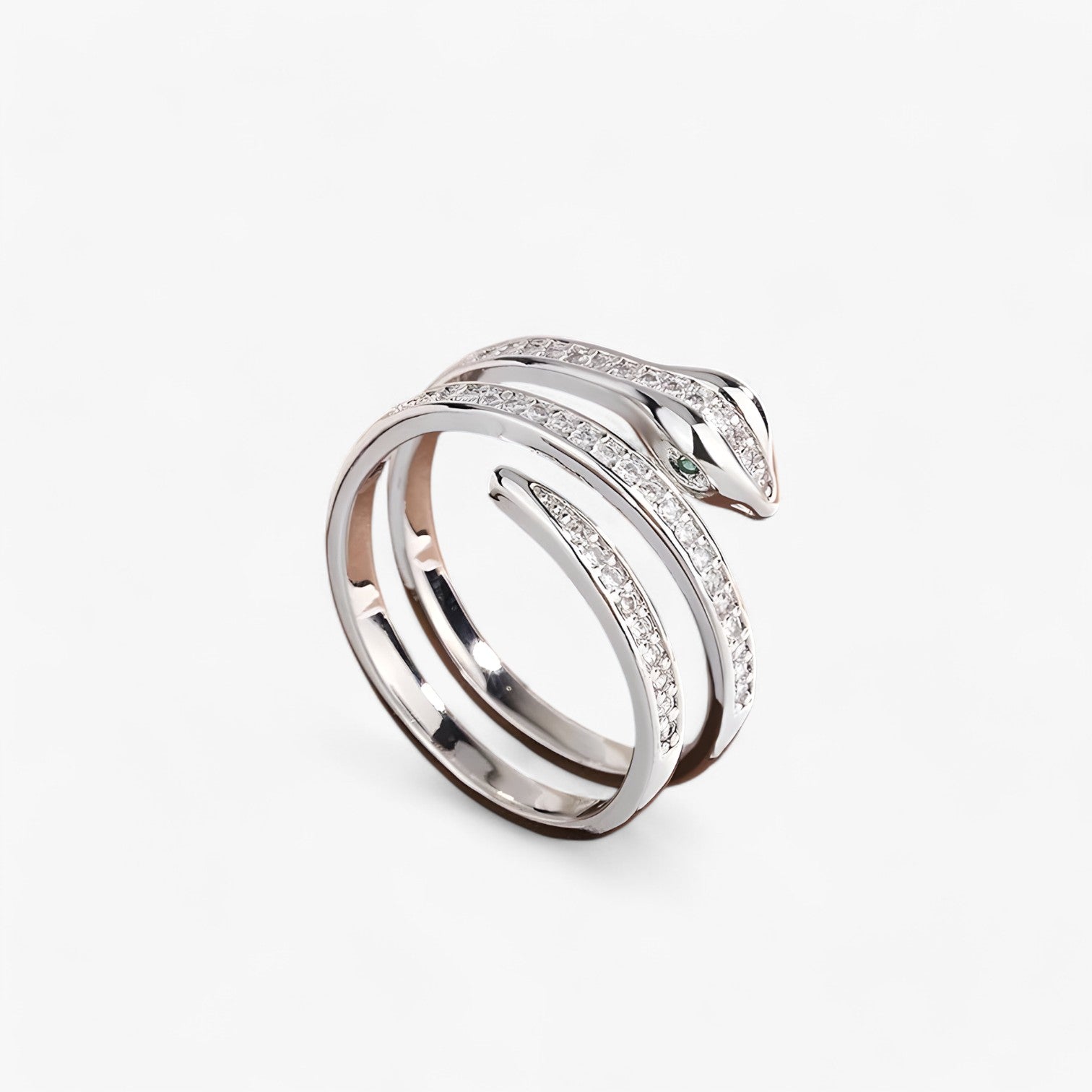 Eleanor | Anello slangiforme con zirconia – Anello in rame regolabile per donne - - Accessories Jewelry Rings womens ring - Concept Palermo