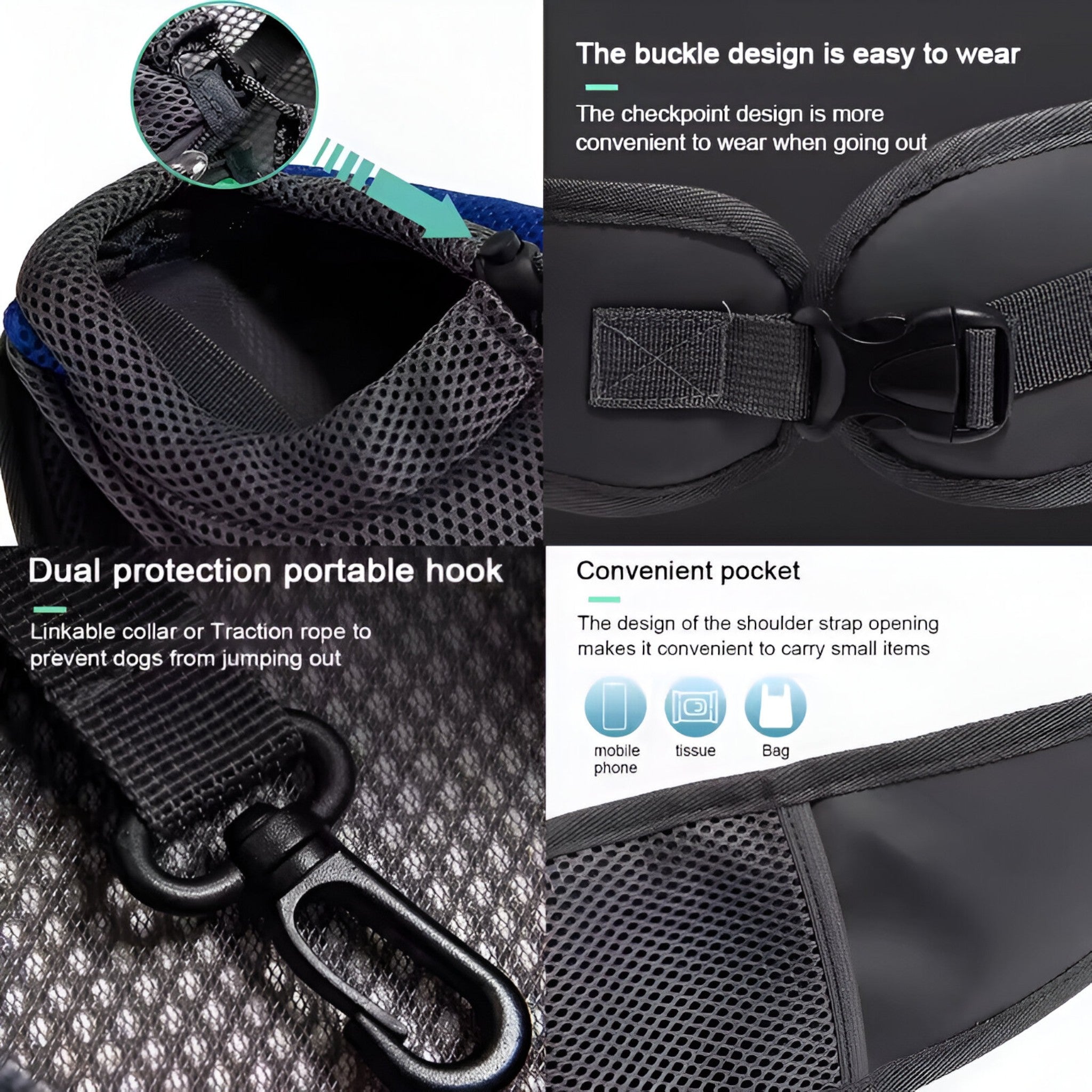 PawGo | Borsa Comoda per Gatti e Cani – Zaino e Borsa a Spalla in Uno - - - Concept Palermo