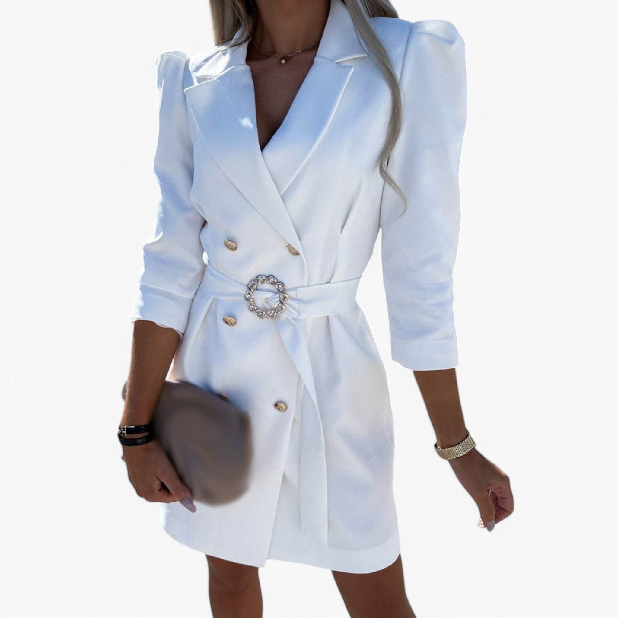 Vienna | Blazer Elegante - Bianco - bestseller Damesmode Damesmode Vesten Jurken Modestijl voor vrouwen Sectie verbergen Verkoop vesten - Concept Palermo