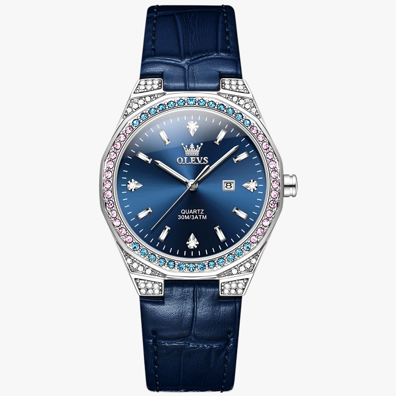 Autumn | Elegante orologio impermeabile con cinturino in pelle - Blu - female watch ladies watch watch watch for women watches - Concept Palermo