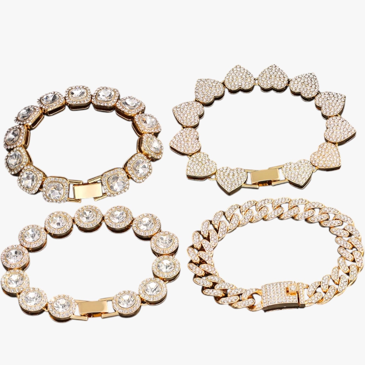 Emery | Bracciale Tennis con Ciondoli Cuore & Cristallo – Eleganza Hip Hop per Ogni Occasione - - BRACELET BRACELET FOR WOMEN BRACELETS bracelets for women women bracelets - Concept Palermo
