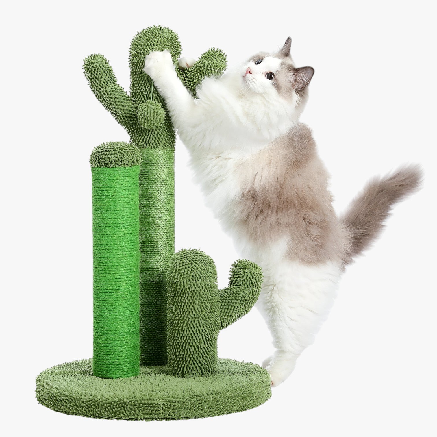 Mitzy | Cactus Scratch Fun Graffiatoio Interattivo a 3 Pali con Pallina Pendente - AMT0066GN - pet PET SUPPLIES petproduct Pets - Concept Palermo