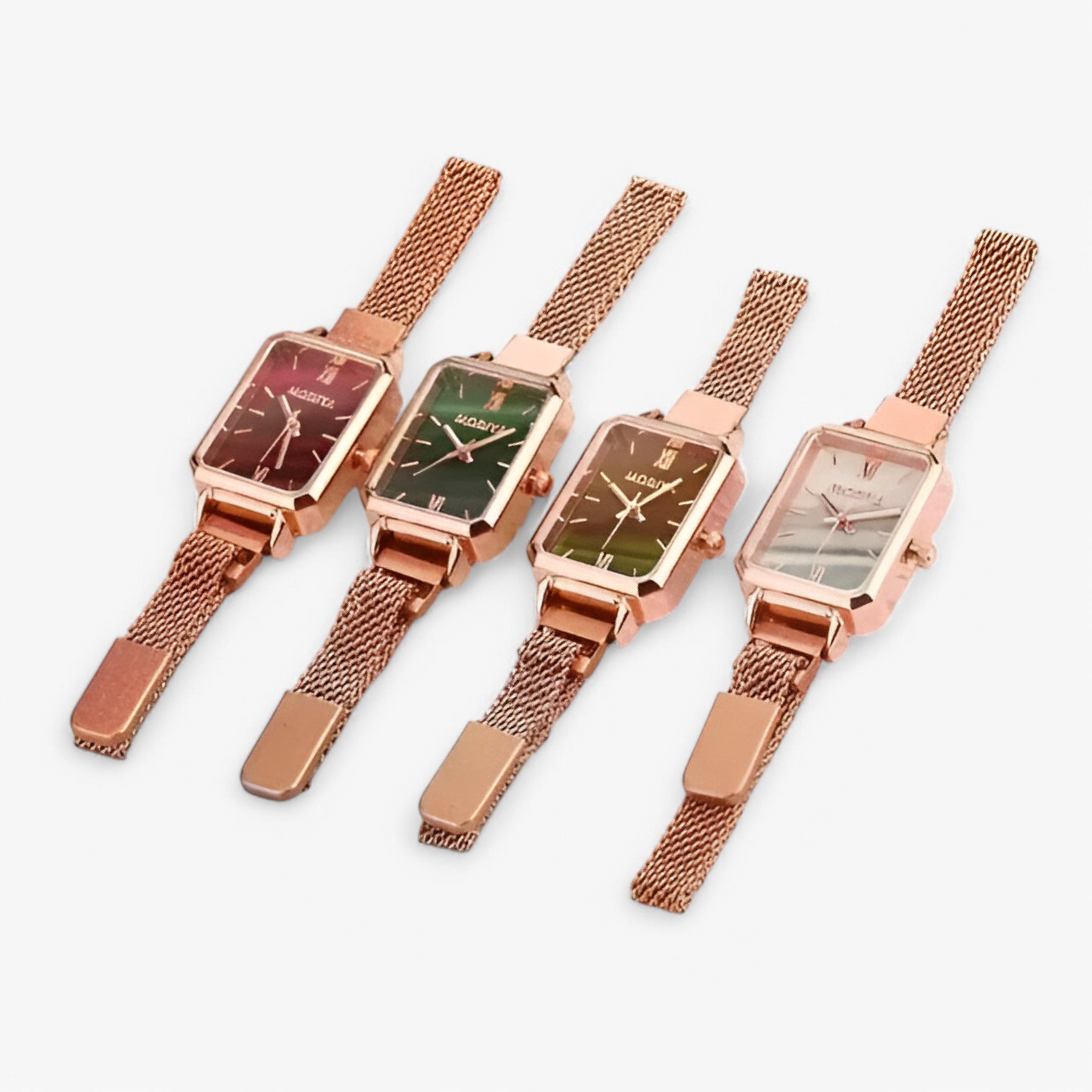 Sabrina | Orologio da donna quadrato con quadrante verde e cinturino magnetico - - female watch watch for women - Concept Palermo