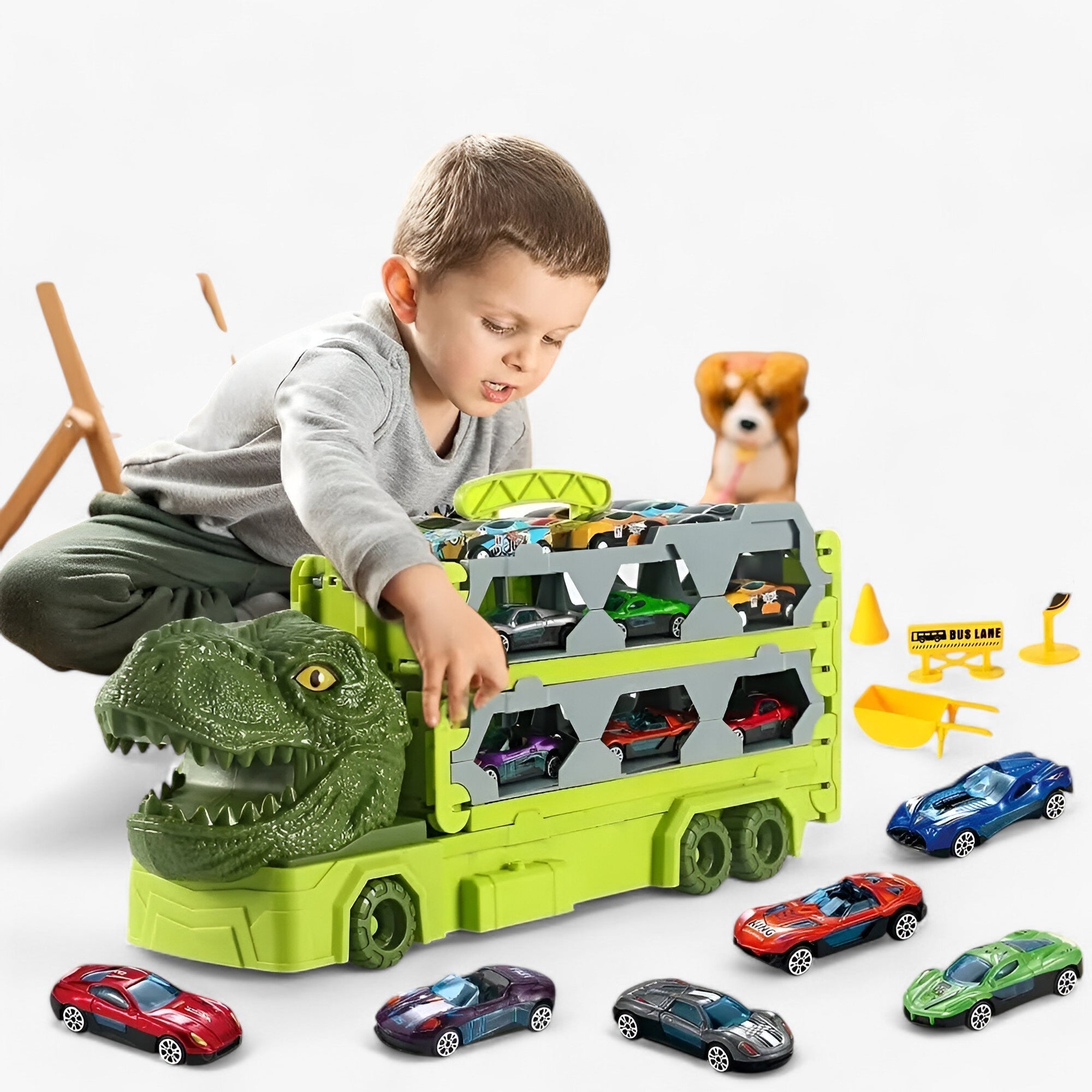 Camion da corsa dei dinosauri Rex - Divertimento senza fine - - Christmas gift gift kids toys toys toys & gifts - Concept Palermo