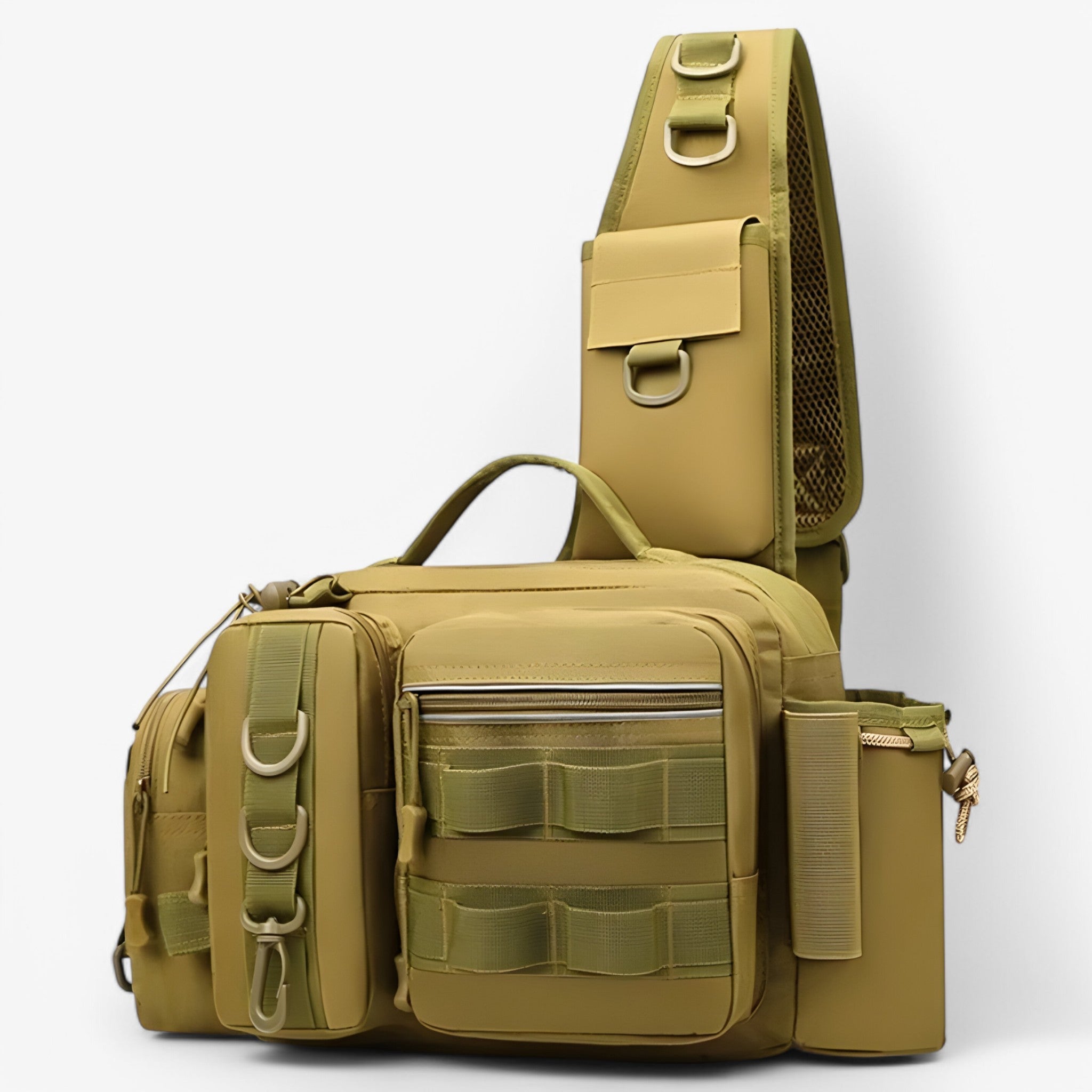 Borse da pesca con portapescatori e design a due livelli - Kakhi - bag bags fishing bag - Concept Palermo