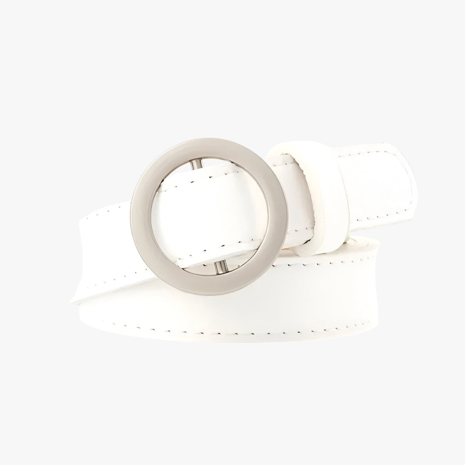 Kali | Cintura sottile e versatile per ogni look - bianco Non poroso Fibbia rotonda 2.3x105 - Belts waist belt for women Womens belt - Concept Palermo