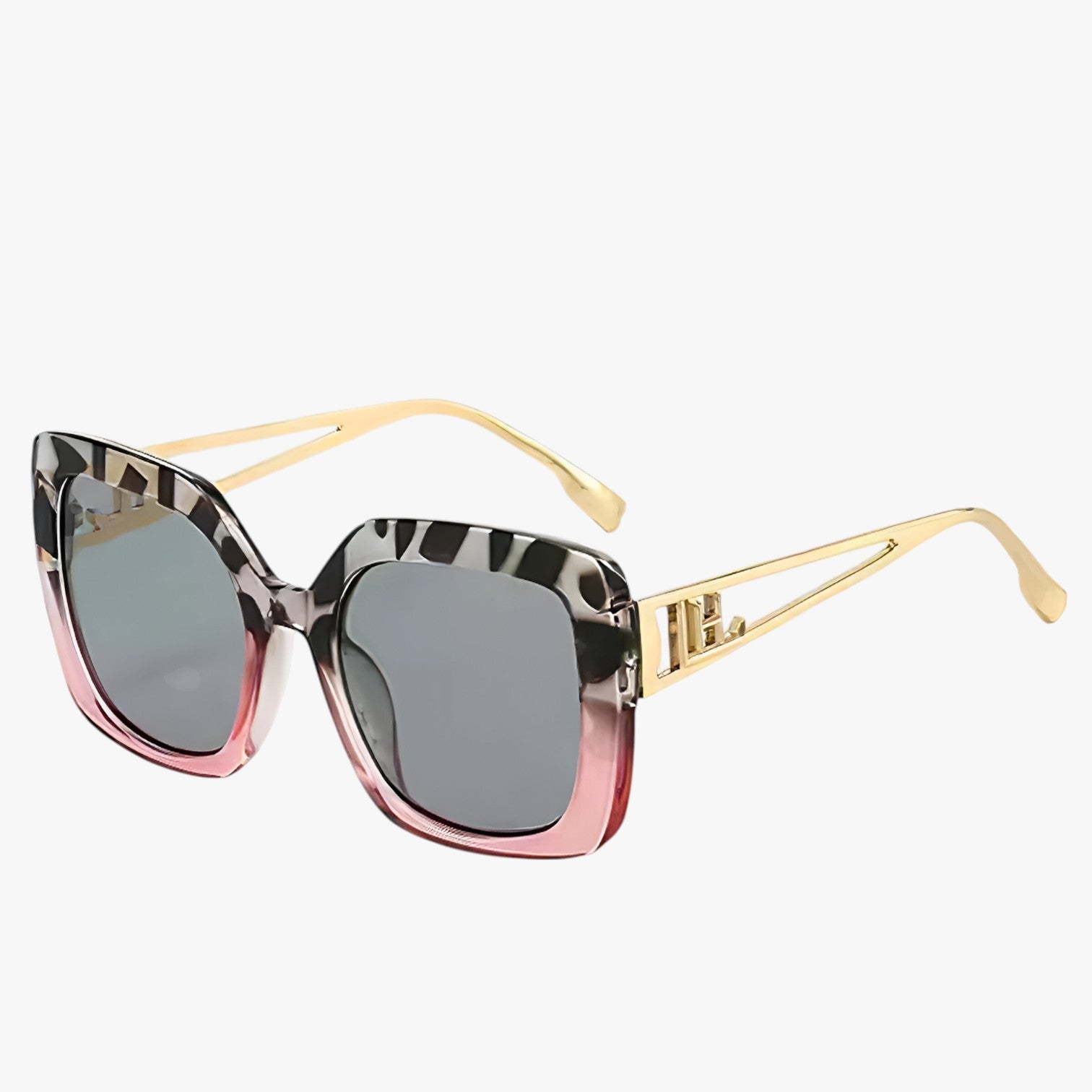 Ensley | Occhiali da sole vintage con montatura trasparente e lenti a gradiente di lusso - leopardo rosa - Cat Eye Sunglasses Fashion Sunglasses polarized sunglasses women Sunglasses - Concept Palermo