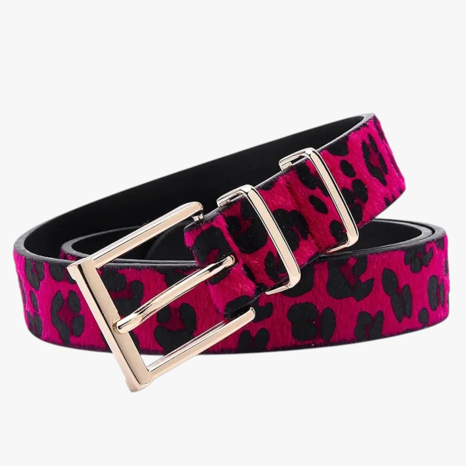 Julianna | Cintura in Pelle Leopardata con Fibbia Elegante - Rosso Mei - Belts waist belt for women Womens belt - Concept Palermo