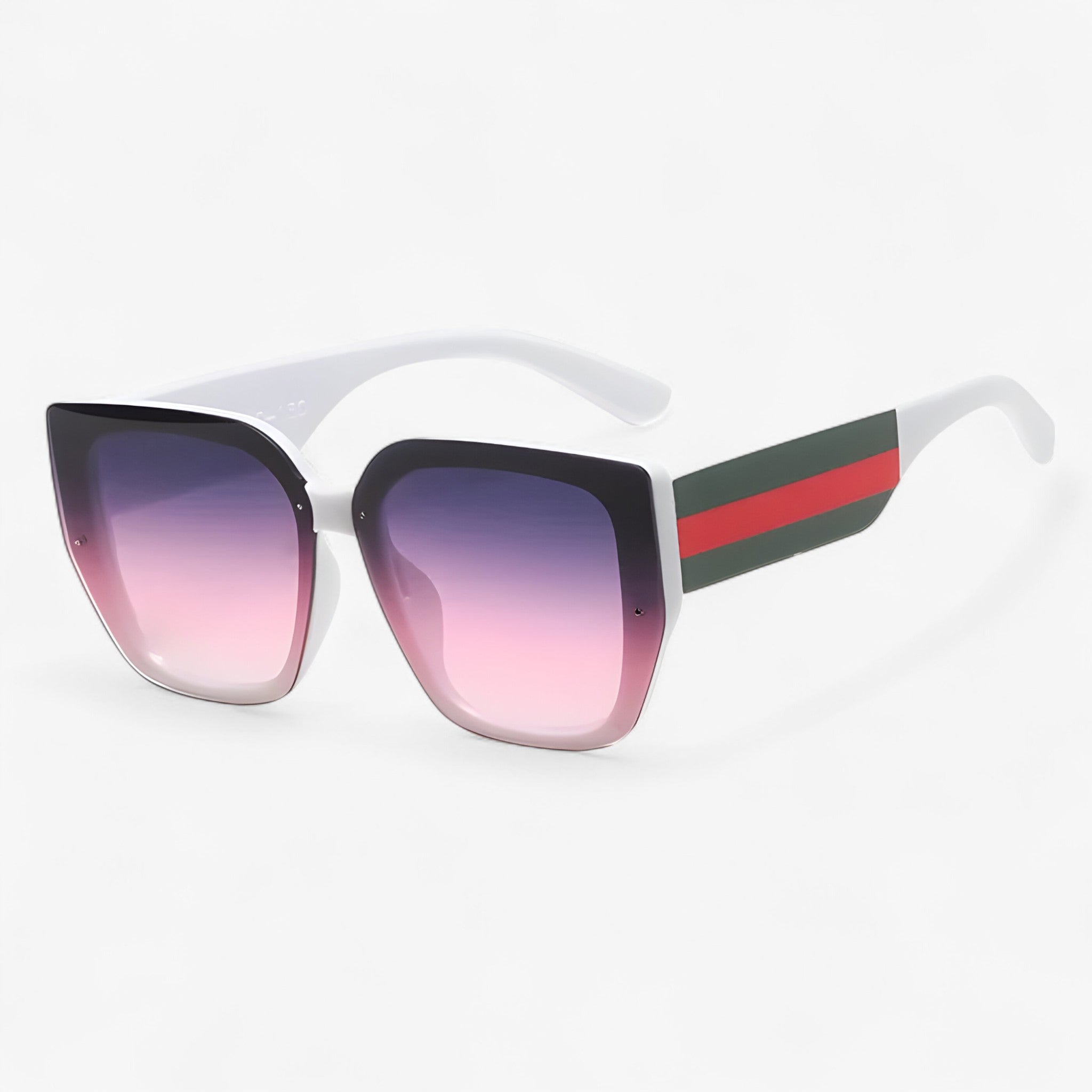 Roco | Occhiali da sole poligonali retrò multicolore da donna - Bianco Rosa - Fashion Sunglasses men sunglasses polarized mens sunglasses Polarized man sunglasses Sunglasses sunglasses polarized men - Concept Palermo