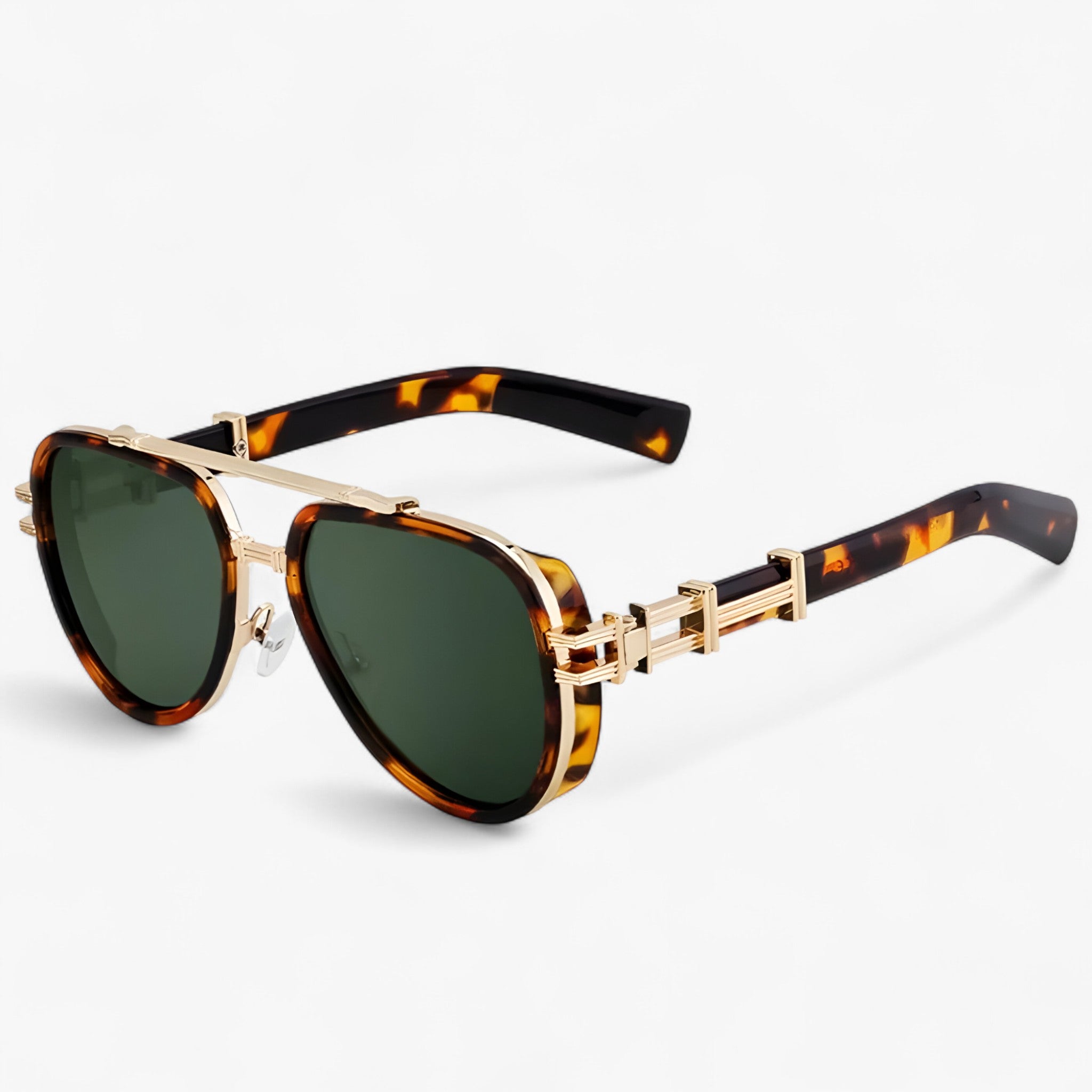 Marek | Occhiali da sole polarizzati steampunk oversize - Leopardo - - Concept Palermo