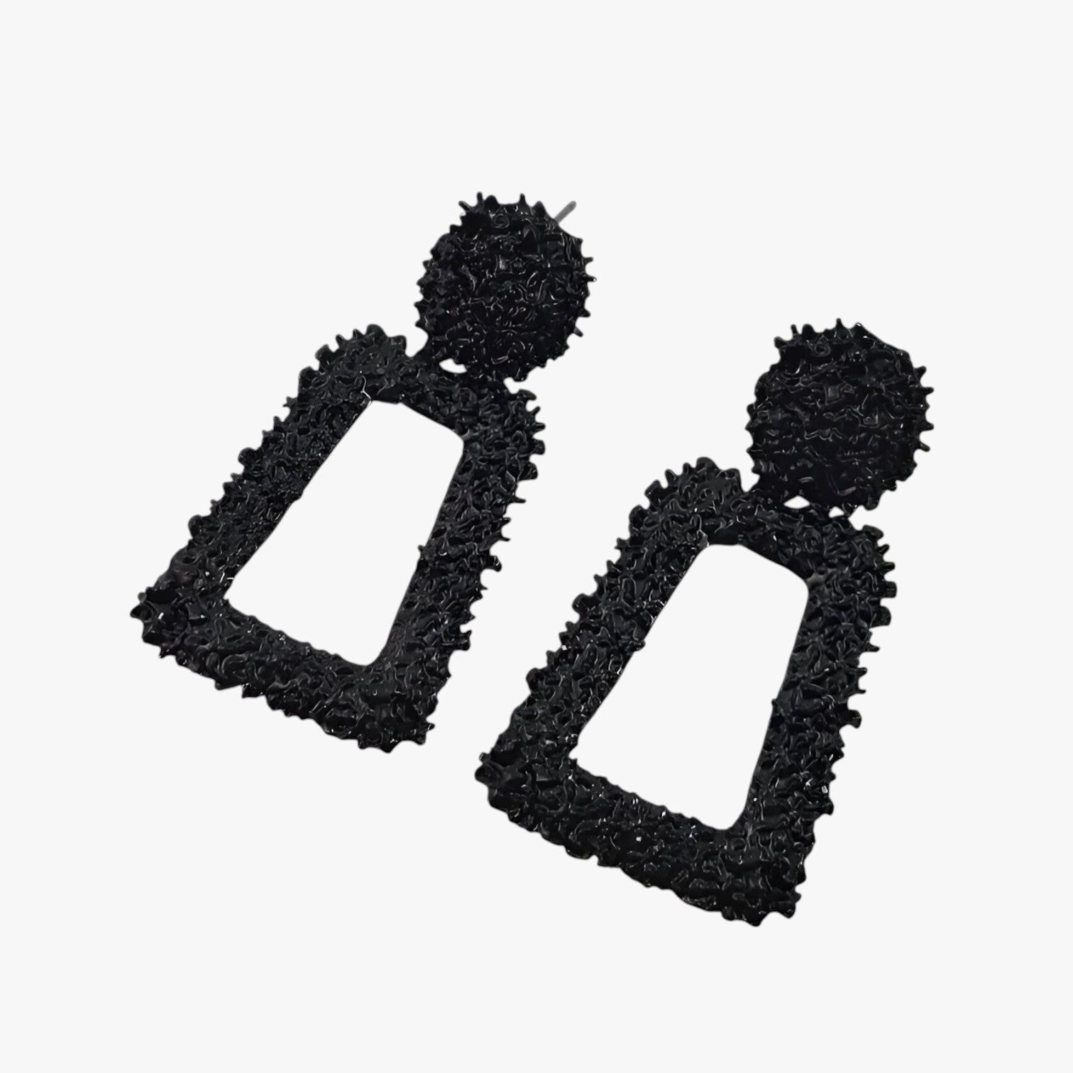 Kali | Orecchini pendenti geometrici in metallo scolpito - nero - EARRINGS Earrings for Women Girls New Fashion Earrings - Concept Palermo