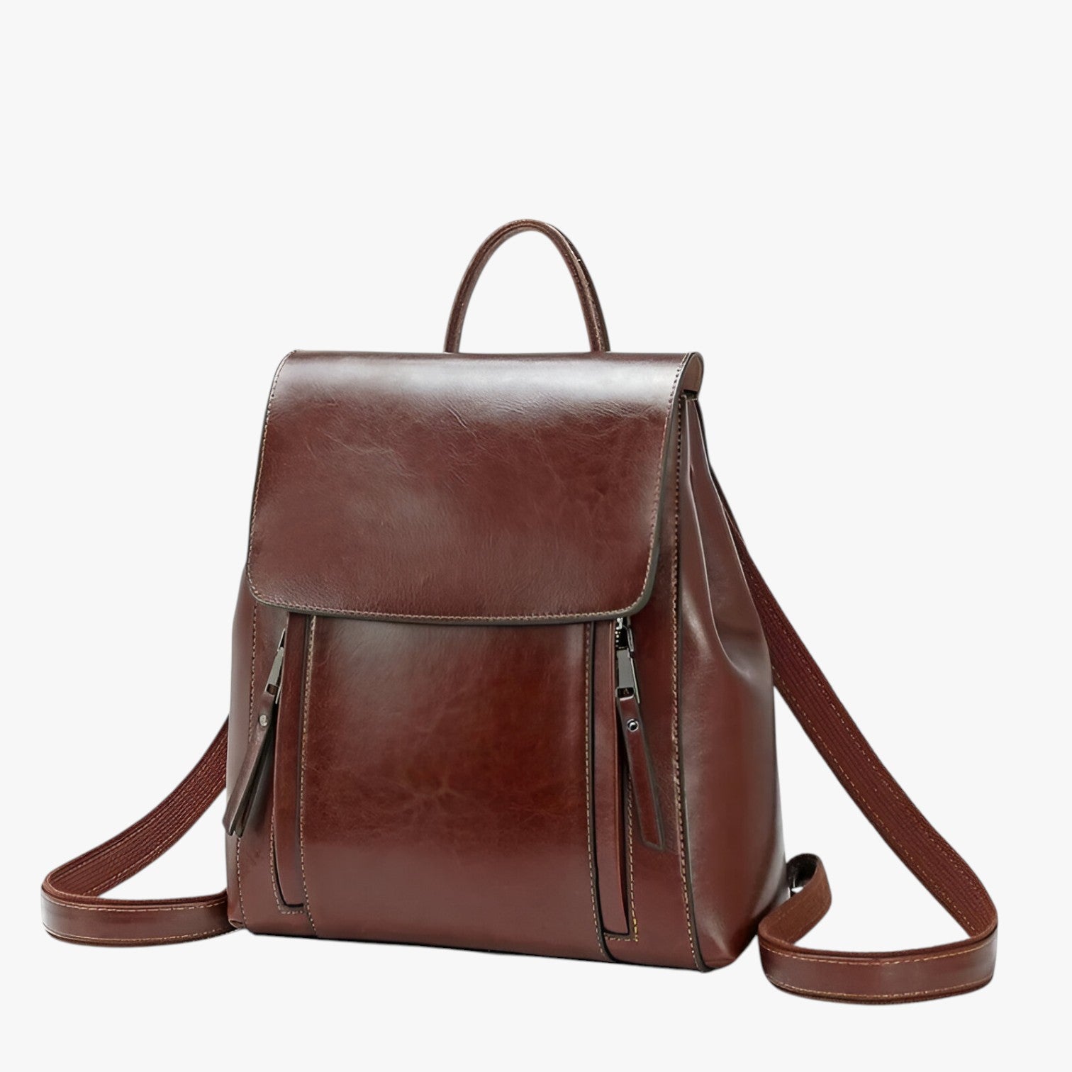Rylee | Zaino in Pelle Elegante per Scuola e Lavoro - Caffè 31*28*9cm - Bags women bags Women's handbags - Concept Palermo