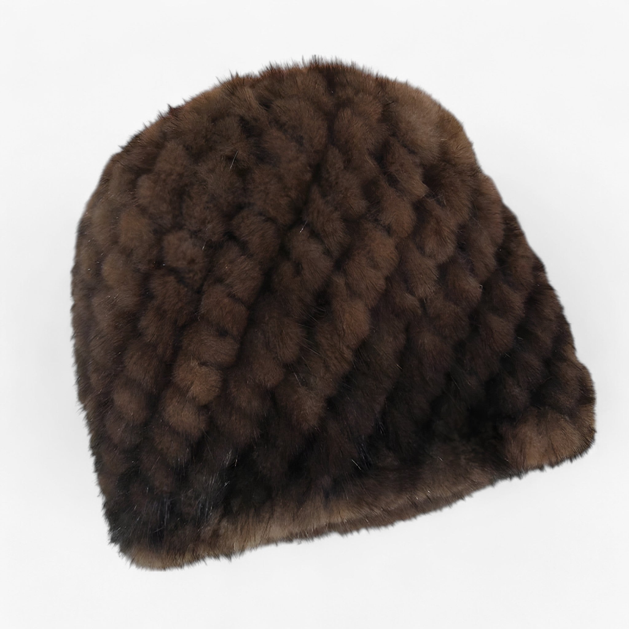 Celeste | Cappello di Pelliccia di Visone Lussuoso - Calore invernale ed Eleganza - marrone Buona elasticità - - Concept Palermo