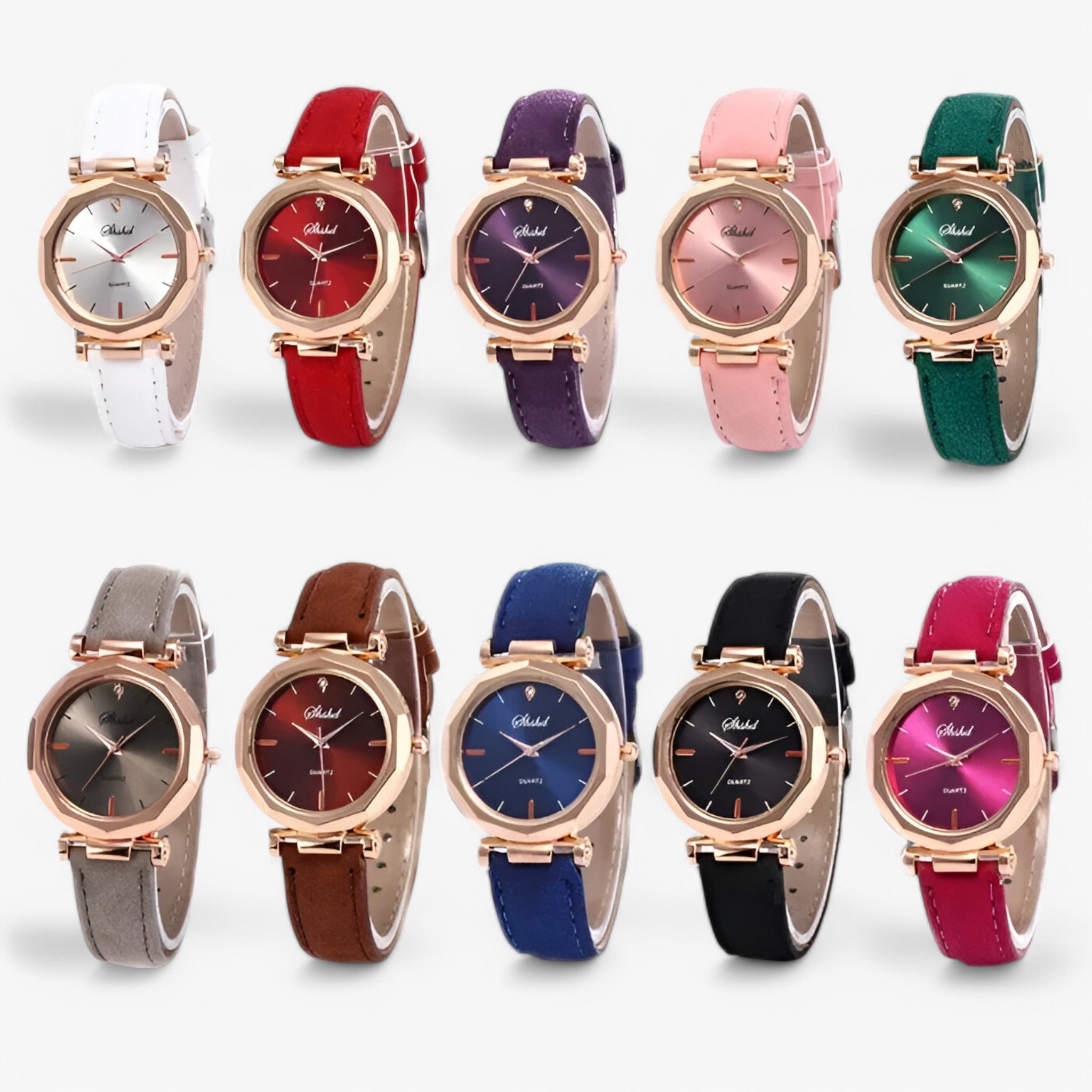 Aria | Orologio da donna in pelle con cristalli e movimento al quarzo - - female watch watch for women - Concept Palermo